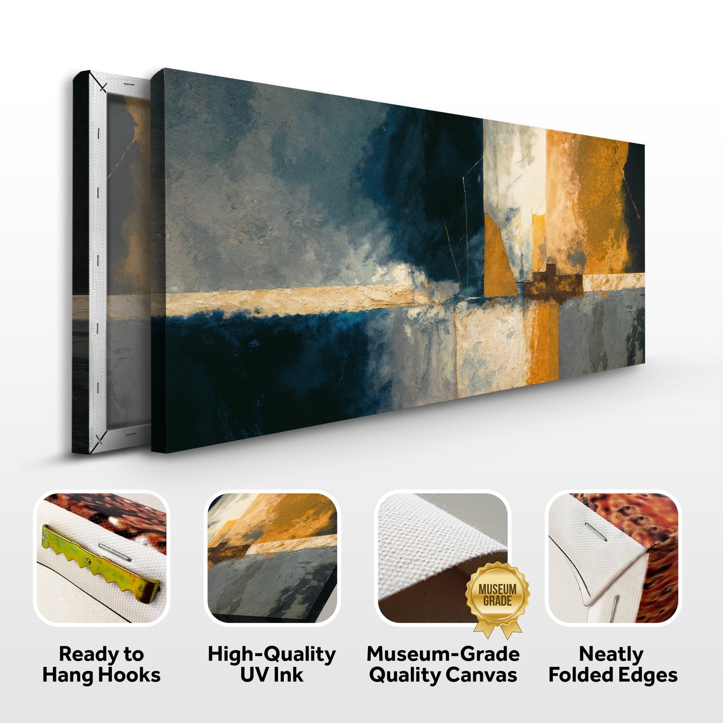 Abstract Geometric Lines Canvas Wall Art