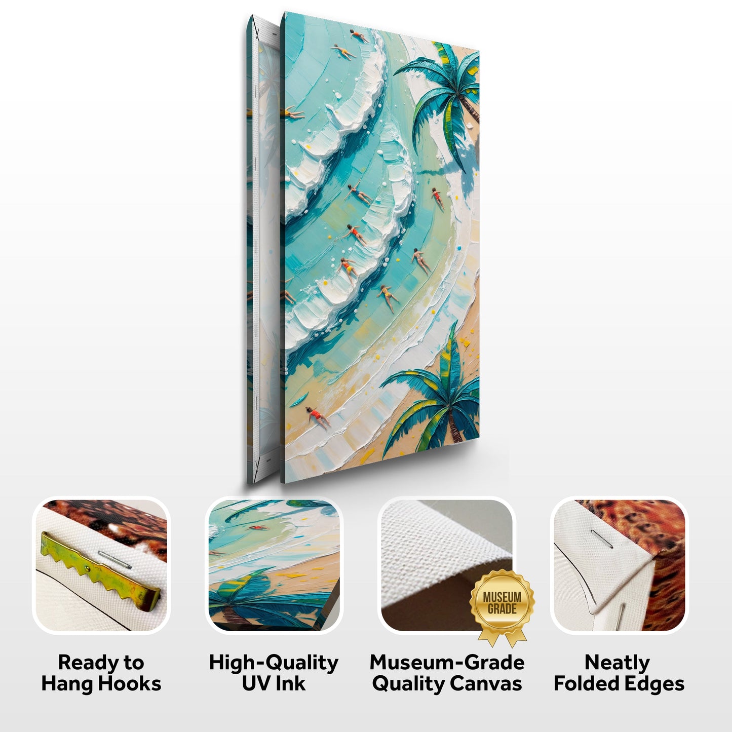 Beach Days Coastal Canvas Wall Art XXI