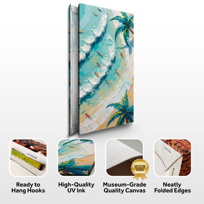 Beach Days Coastal Canvas Wall Art XXI