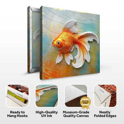 3D Goldfish Canvas Wall Art
