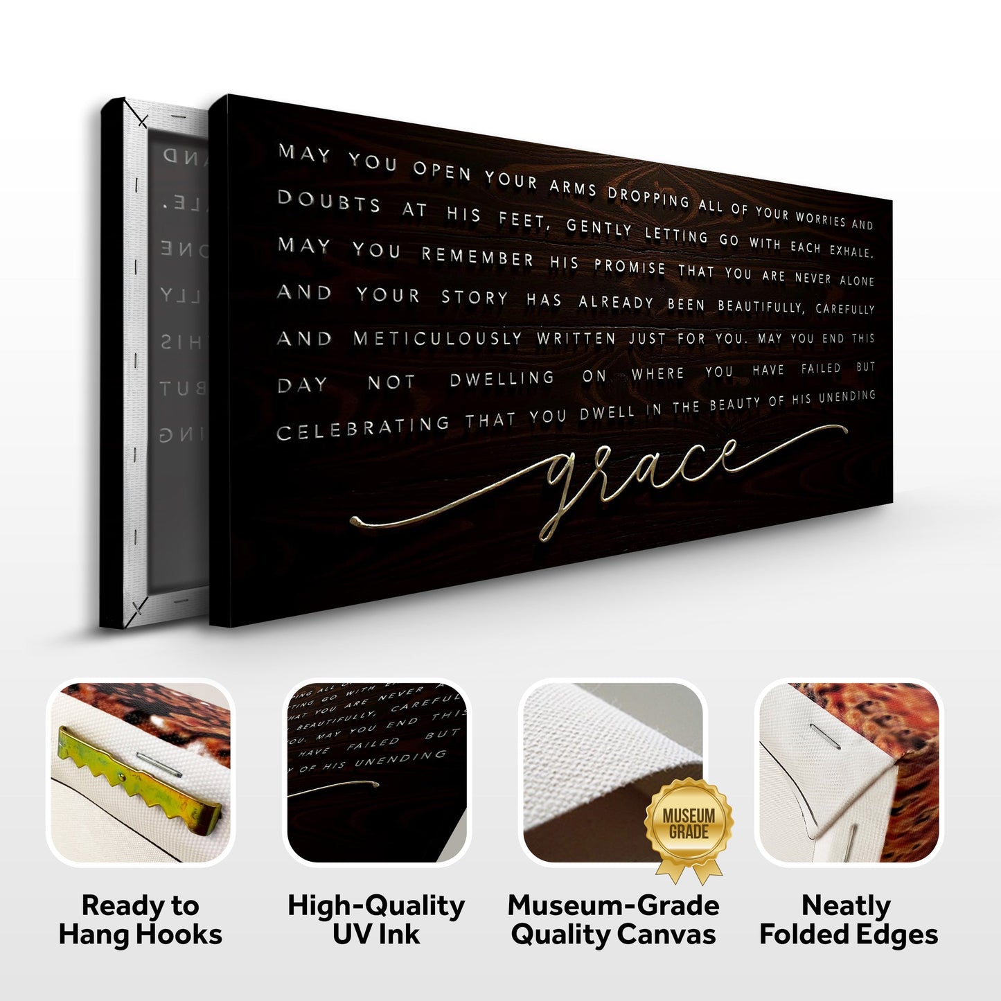 Unending Grace Faith Panoramic Canvas Wall Art