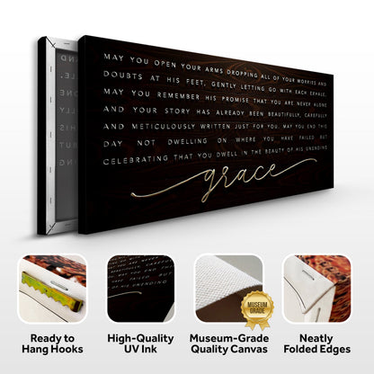 Unending Grace Faith Panoramic Canvas Wall Art