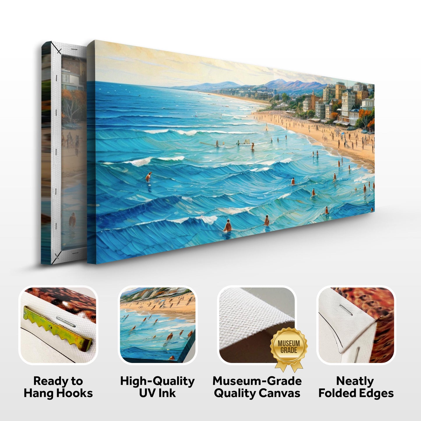 Beach Days Coastal Canvas Wall Art XIV