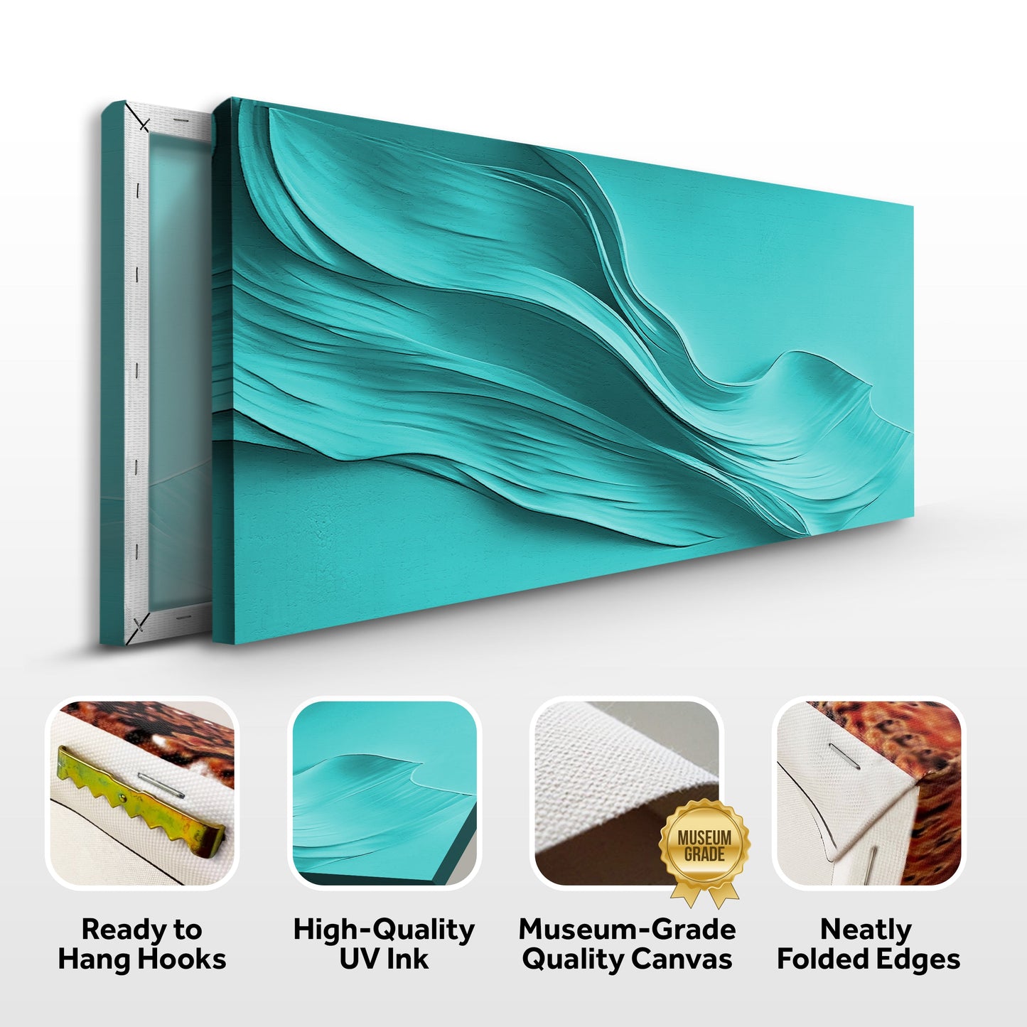 Turquoise Minimalist Canvas Wall Art