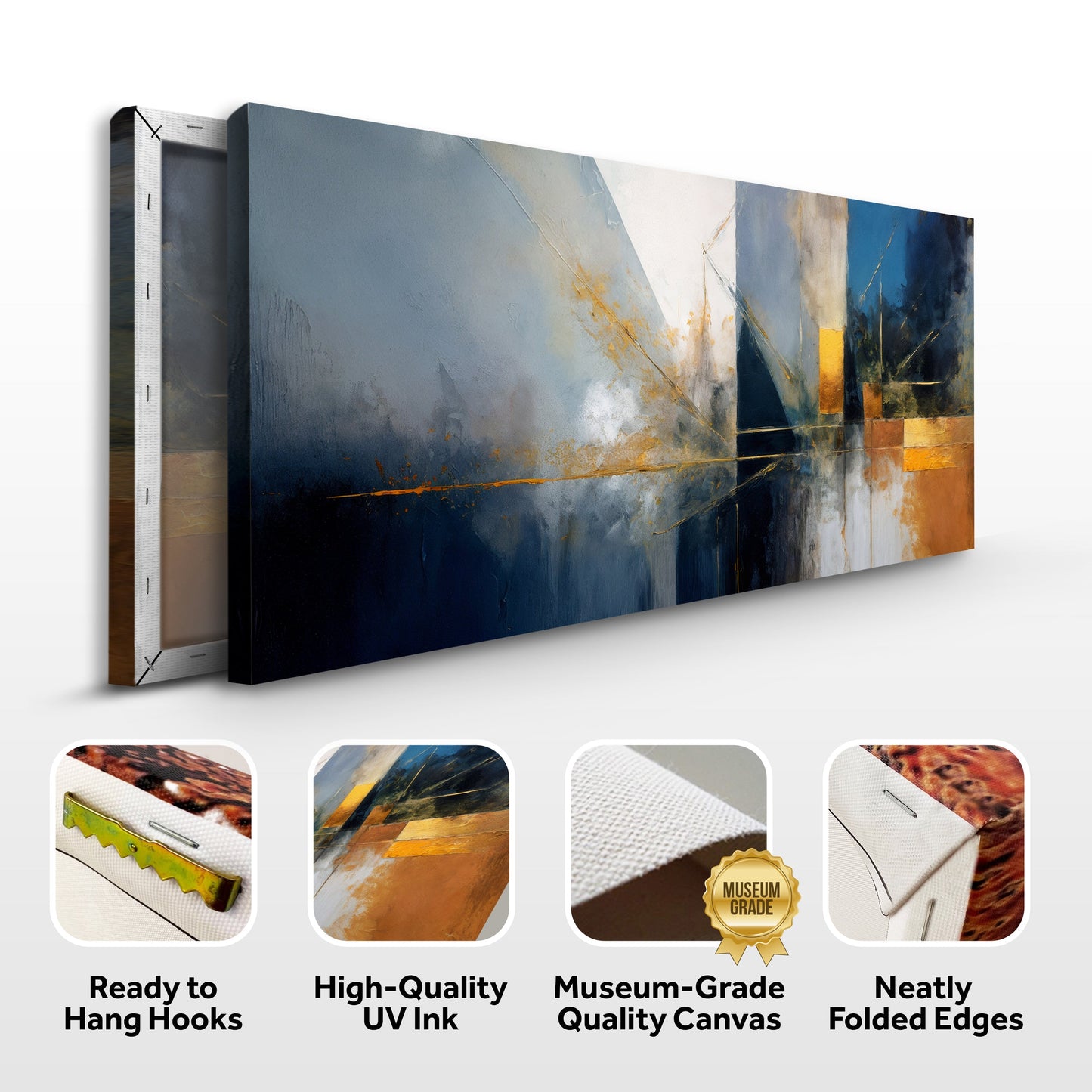 Abstract Geometric Lines Canvas Wall Art