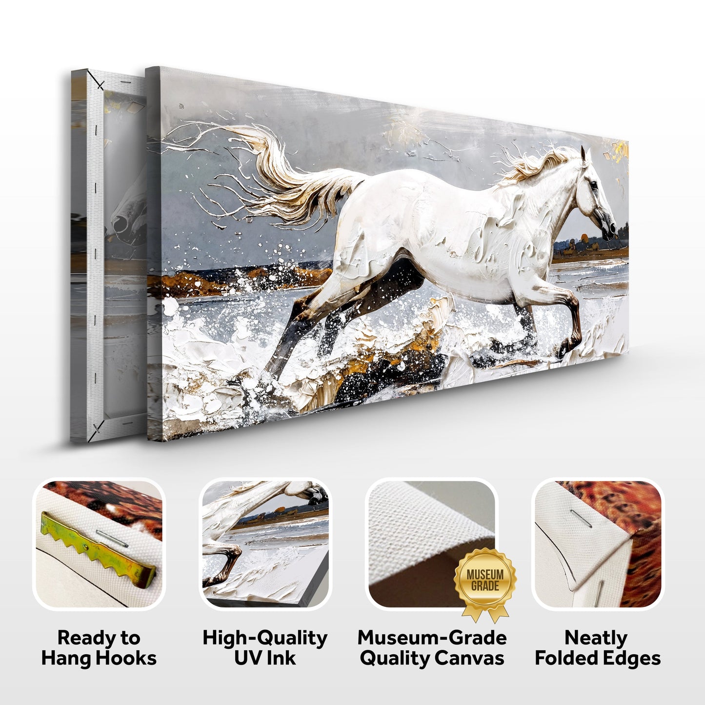 Abstract Horse Canvas Wall Art