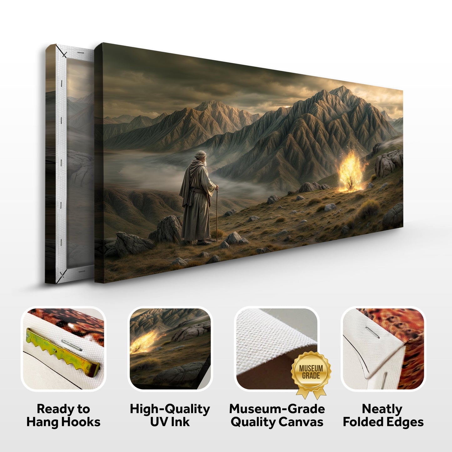 Burning Bush Faith Canvas Wall Art IV