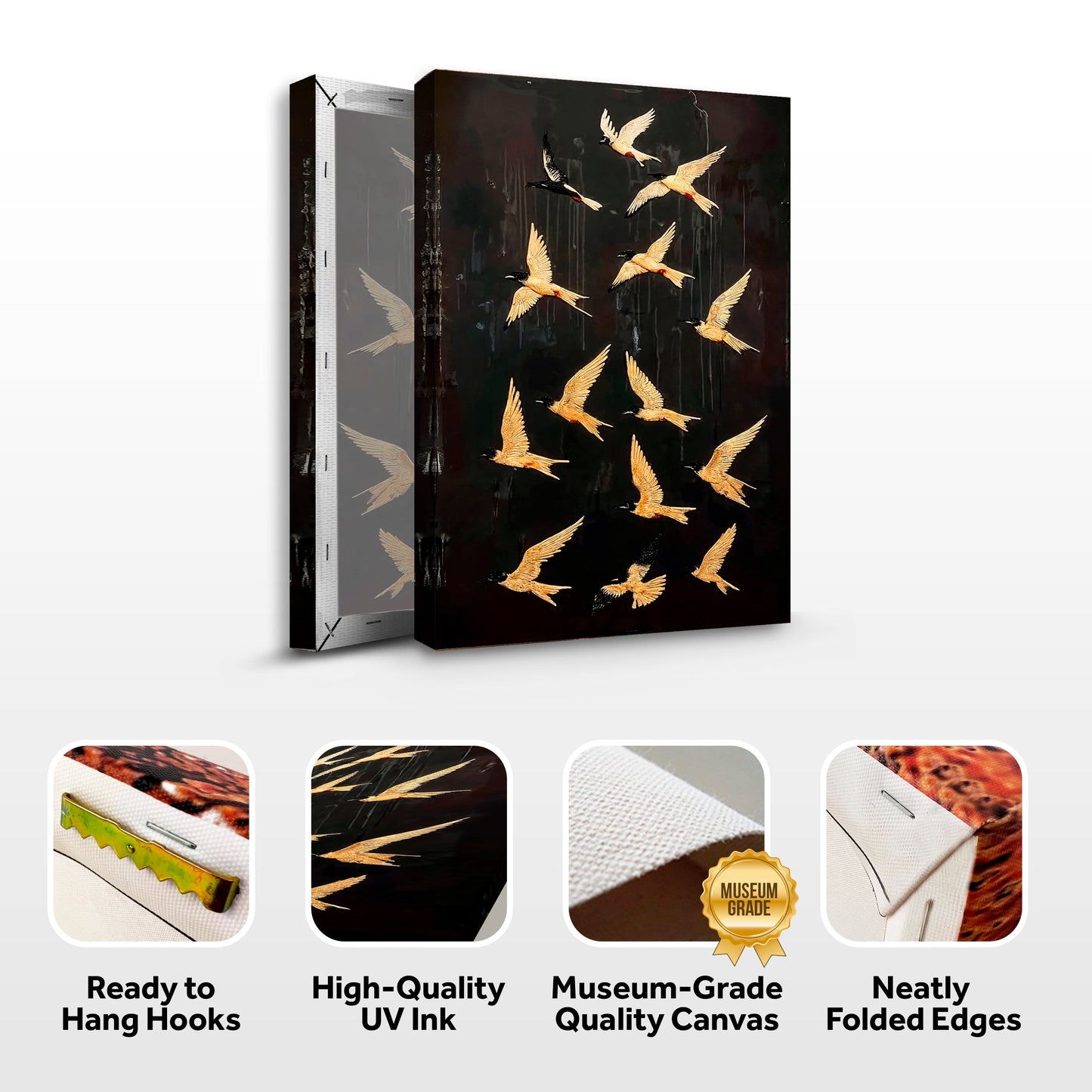 Abstract Flying Swallow Canvas Wall Art