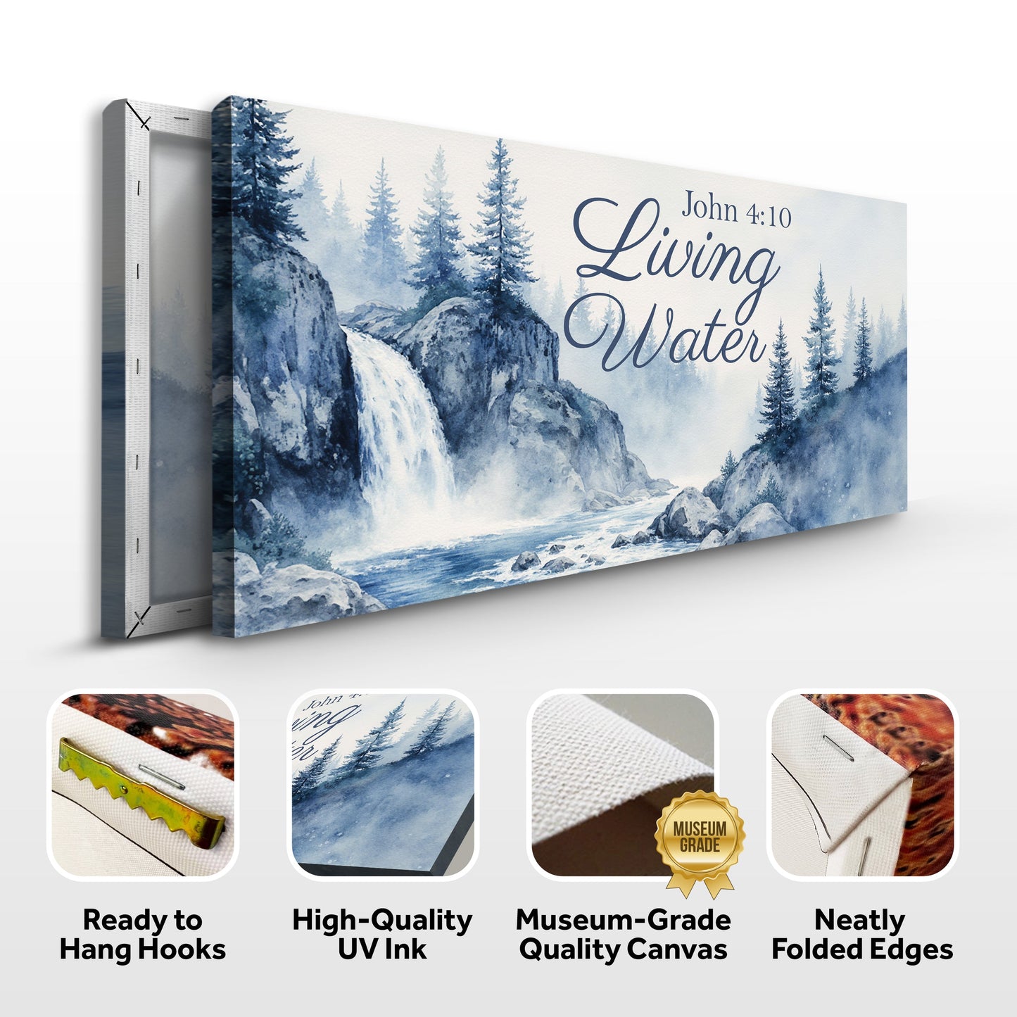 Living Water John 4:10 Faith Canvas Sign