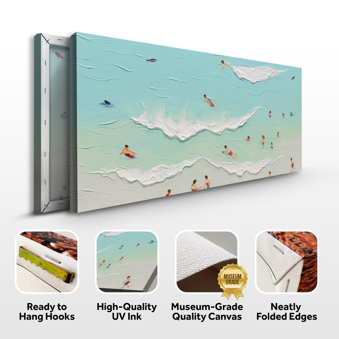 Beach Days Coastal Canvas Wall Art X