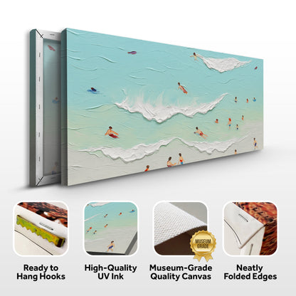 Beach Days Coastal Canvas Wall Art X