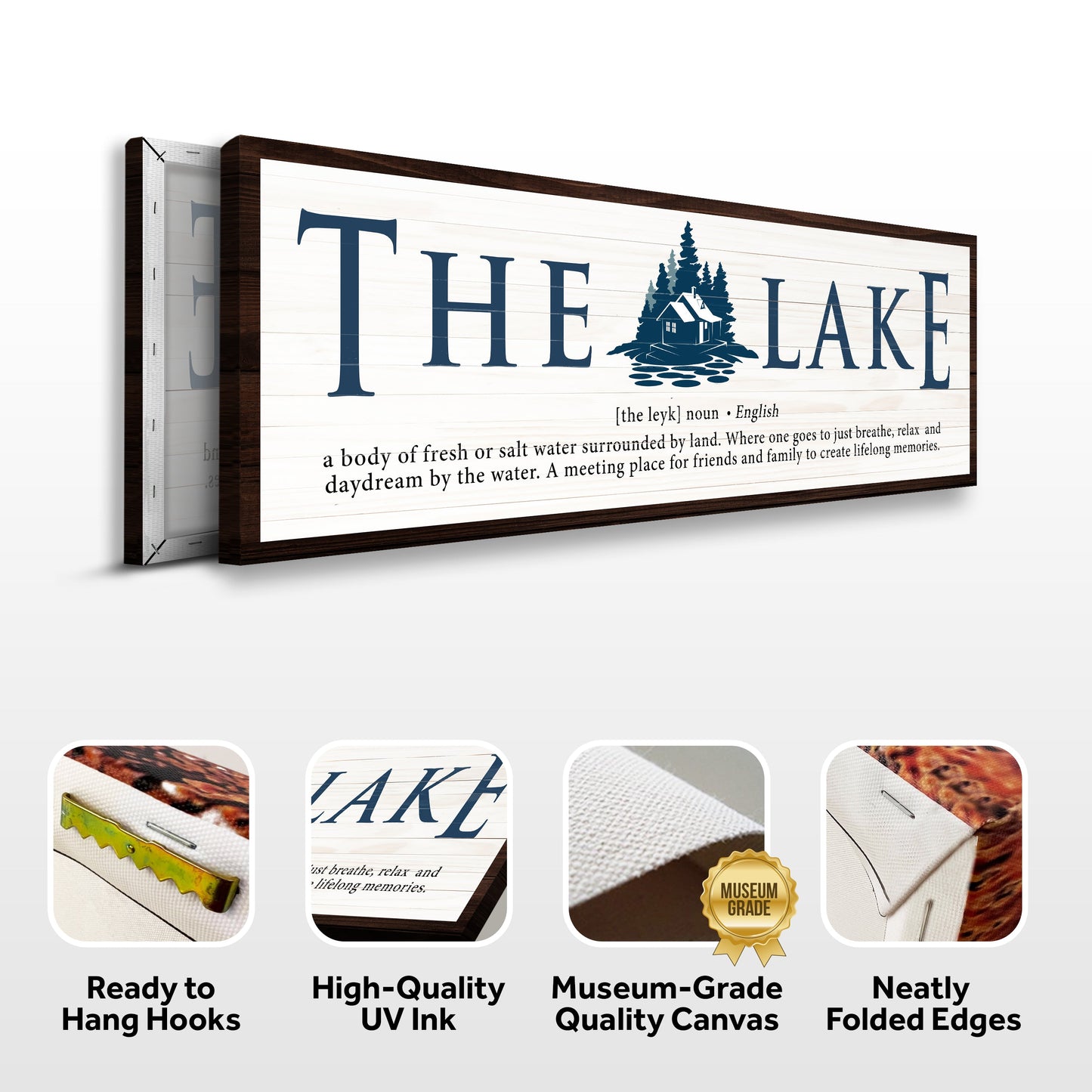 Definition of Lake Canvas Wall Art Sign