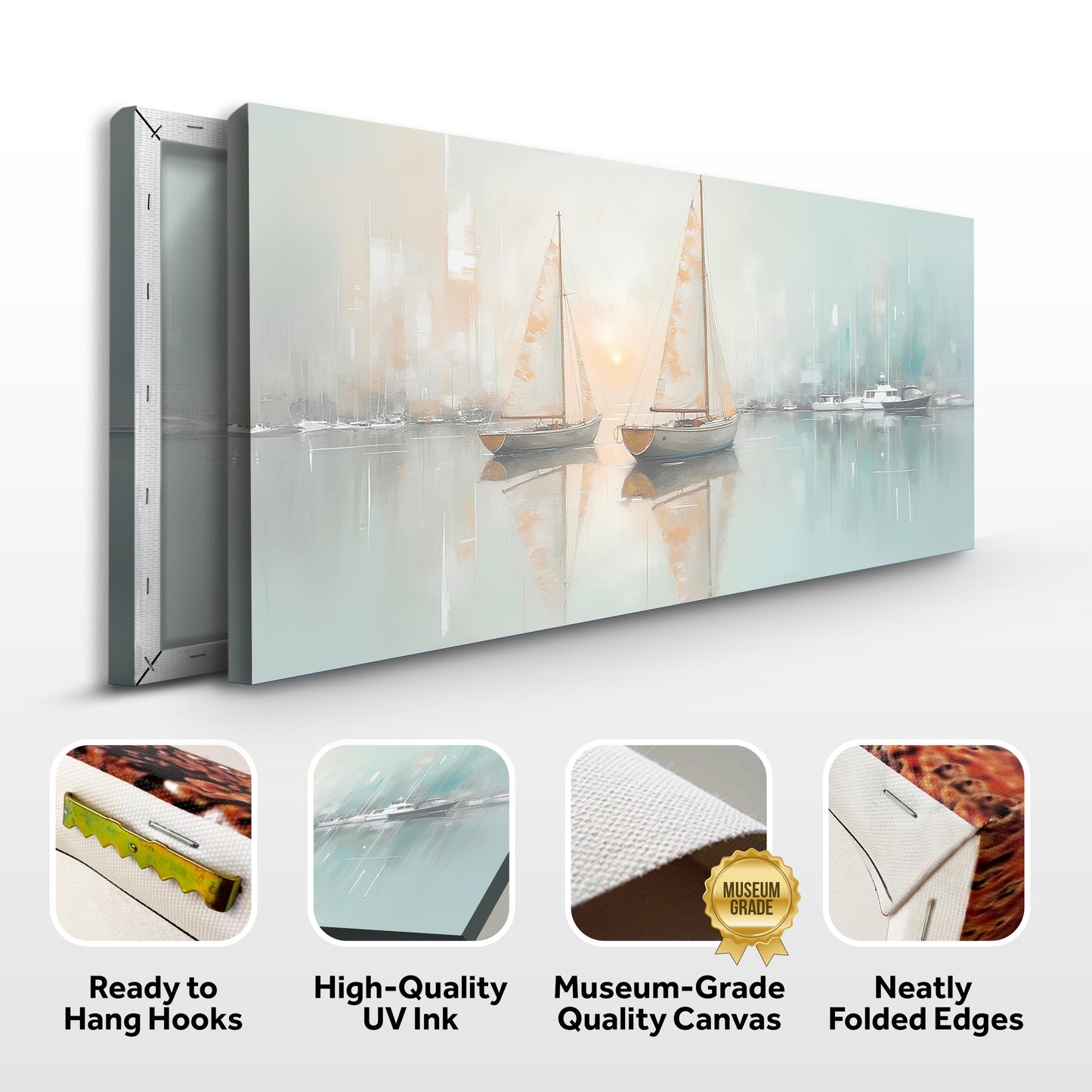 Abstract Pier And Dock Canvas Wall Art