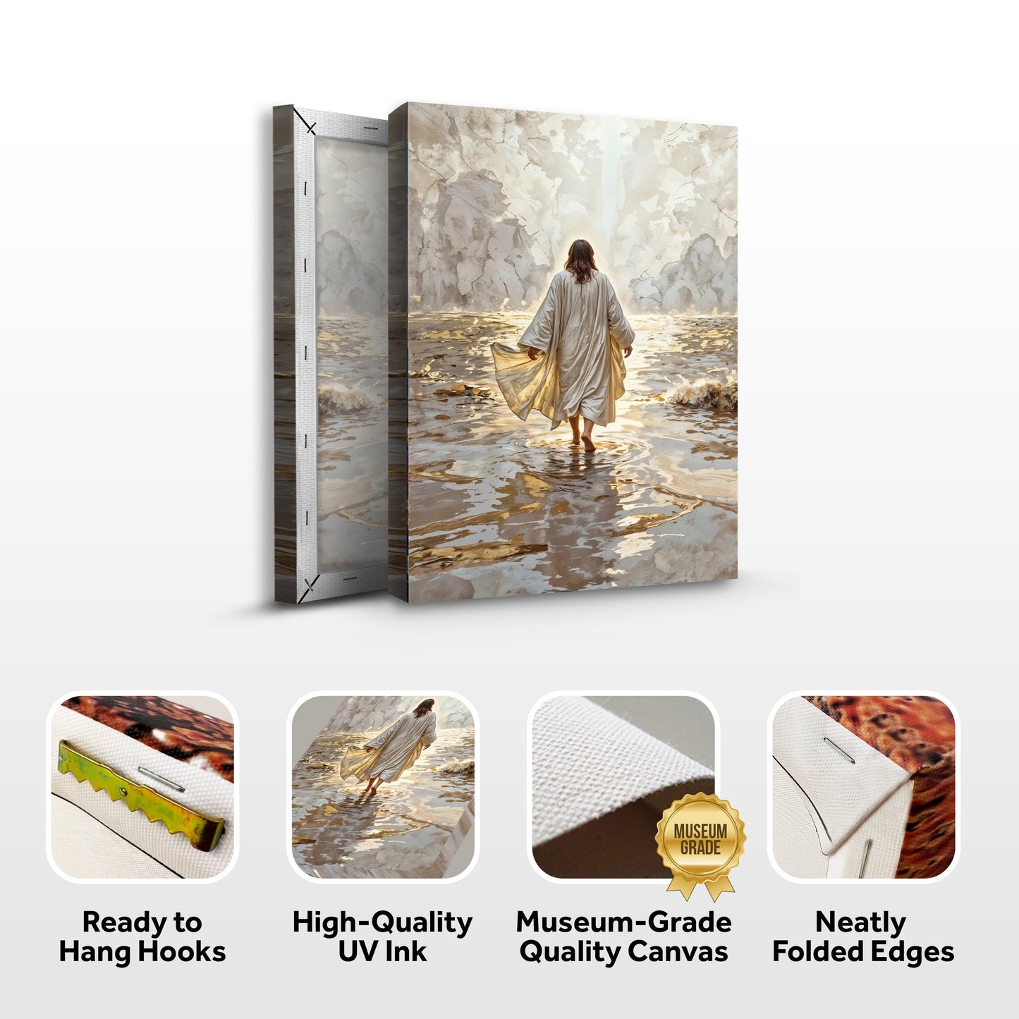 Jesus Walking on Water Faith Canvas Wall Art
