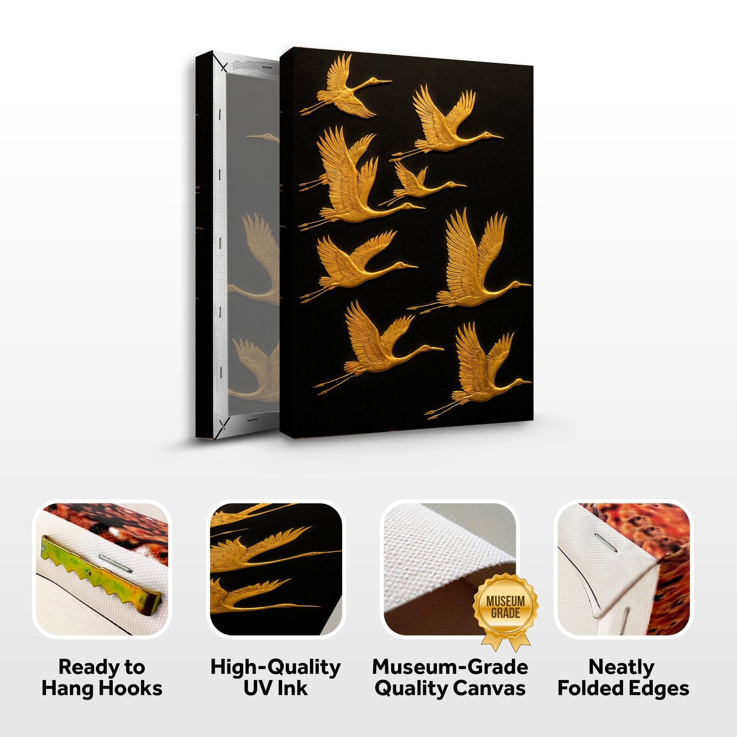 Abstract Sandhill Cranes Canvas Wall Art