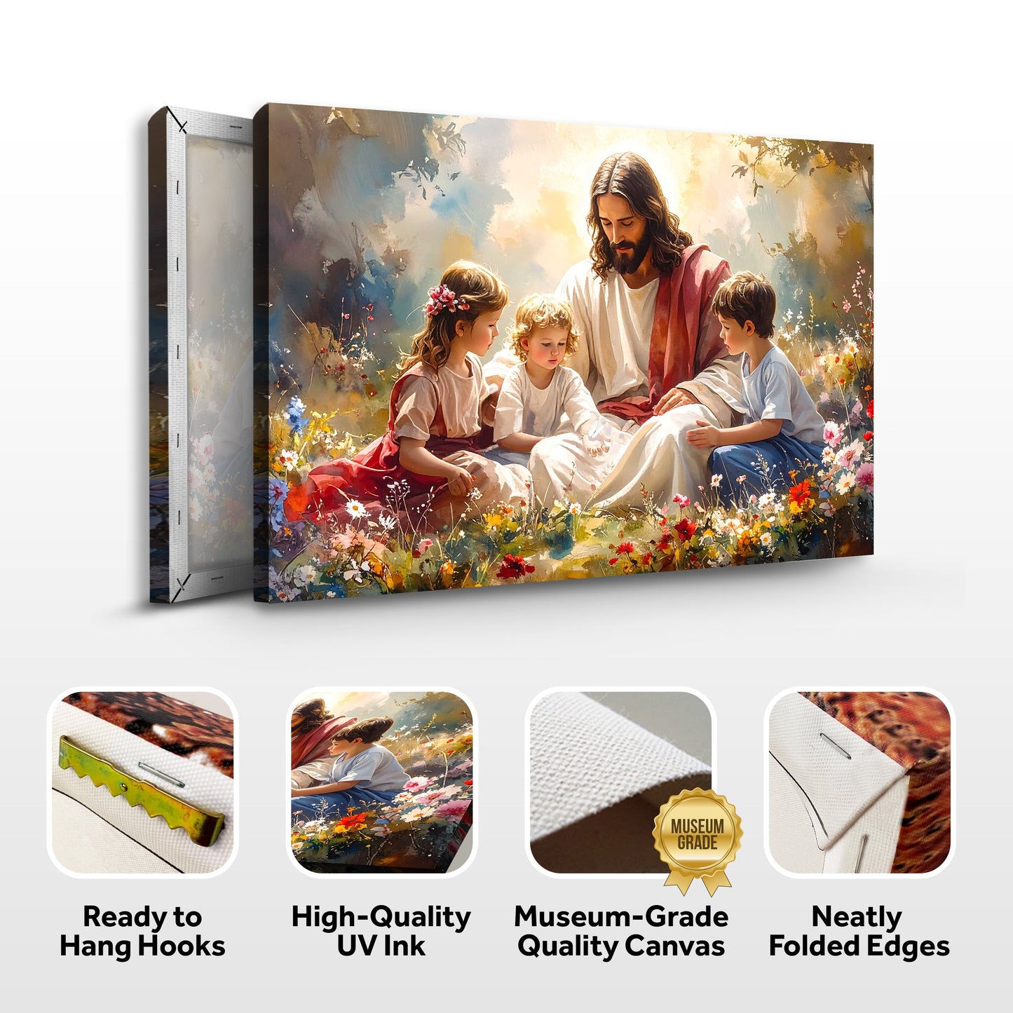 Jesus With Children Faith Canvas Art
