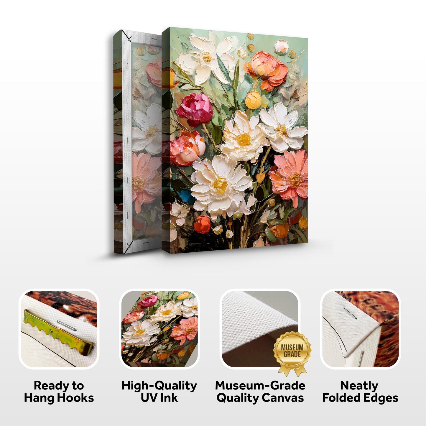 Serene Blossoms Floral Canvas Wall Art