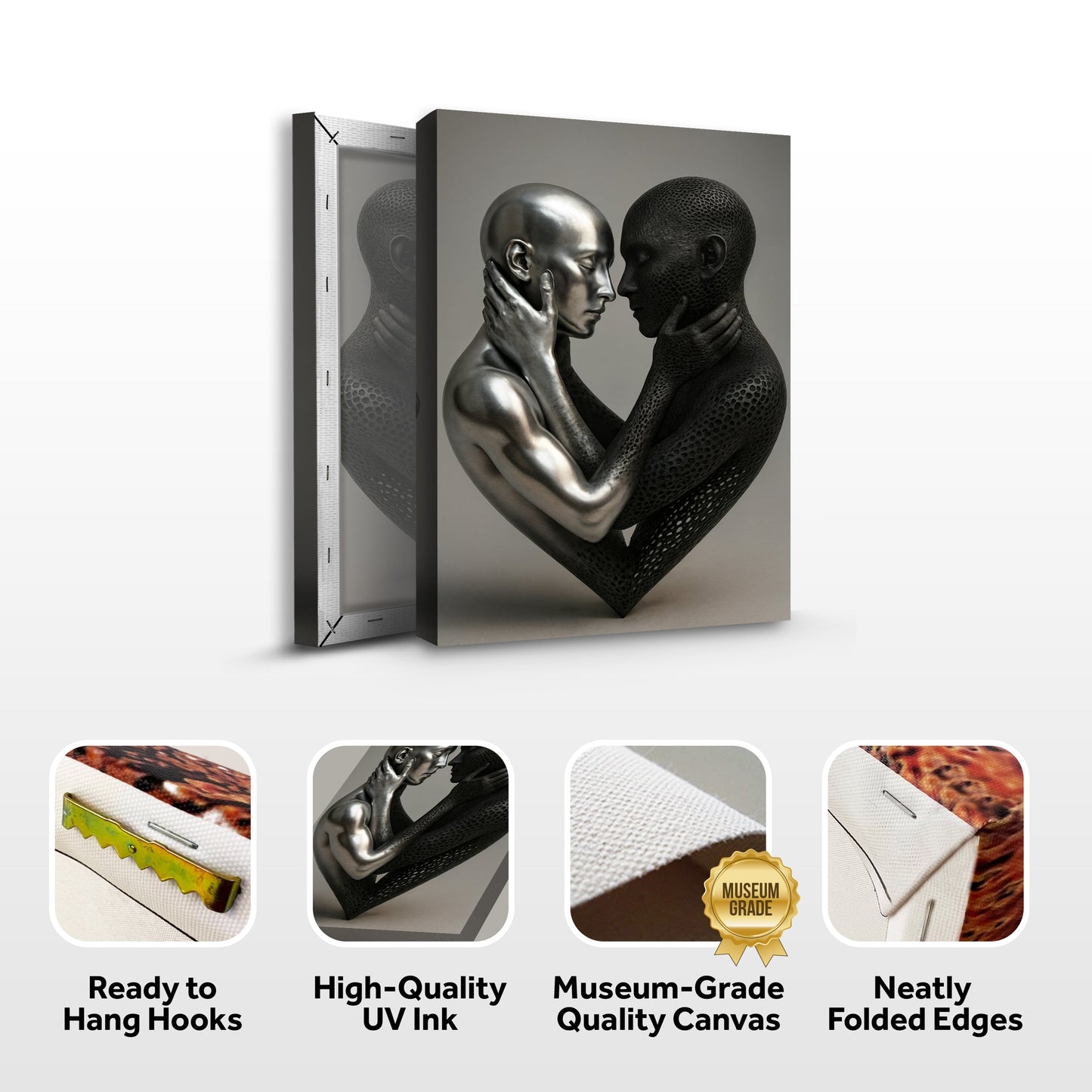 Eternal Love Figure Abstract Canvas Wall Art VIII