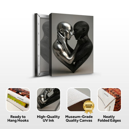 Eternal Love Figure Abstract Canvas Wall Art VIII