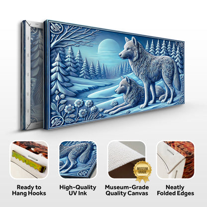 3D Wolves Wall Art Decor