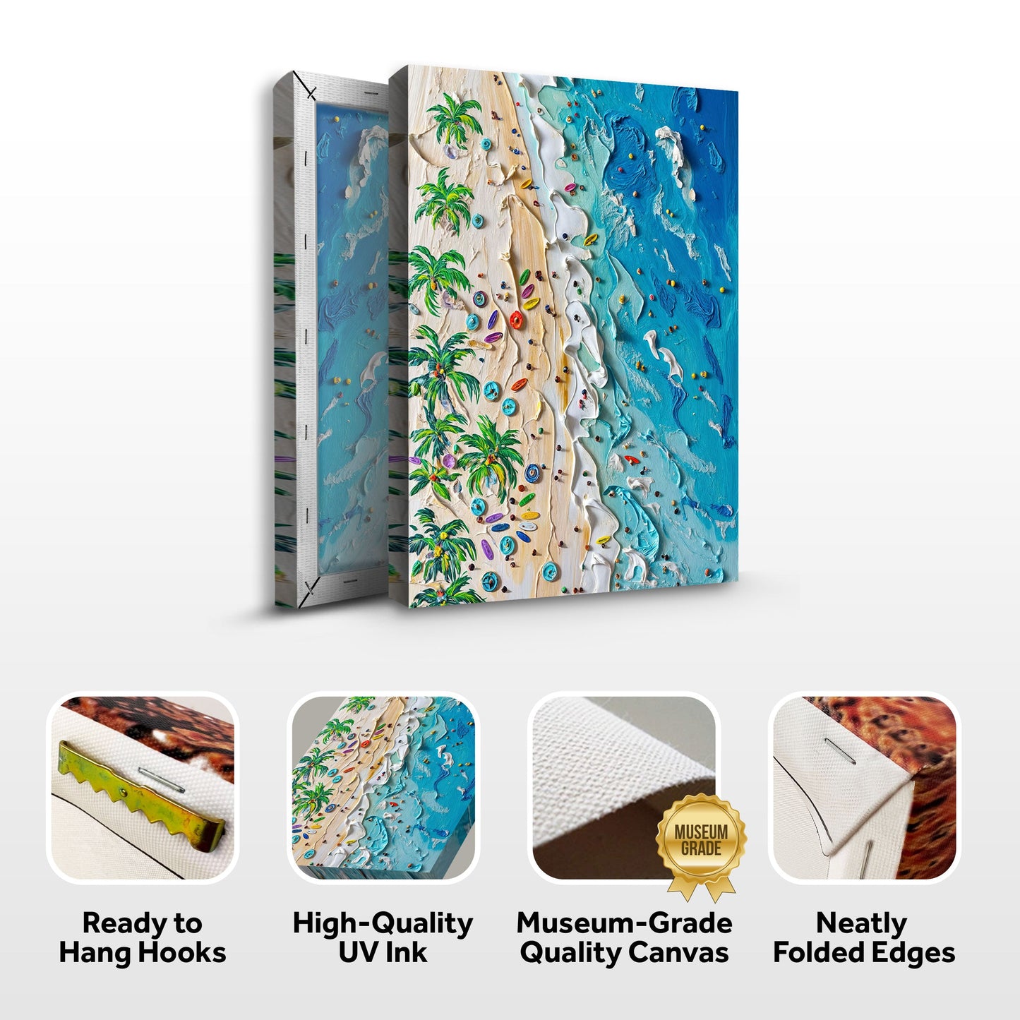 Beach Days Coastal Canvas Wall Art