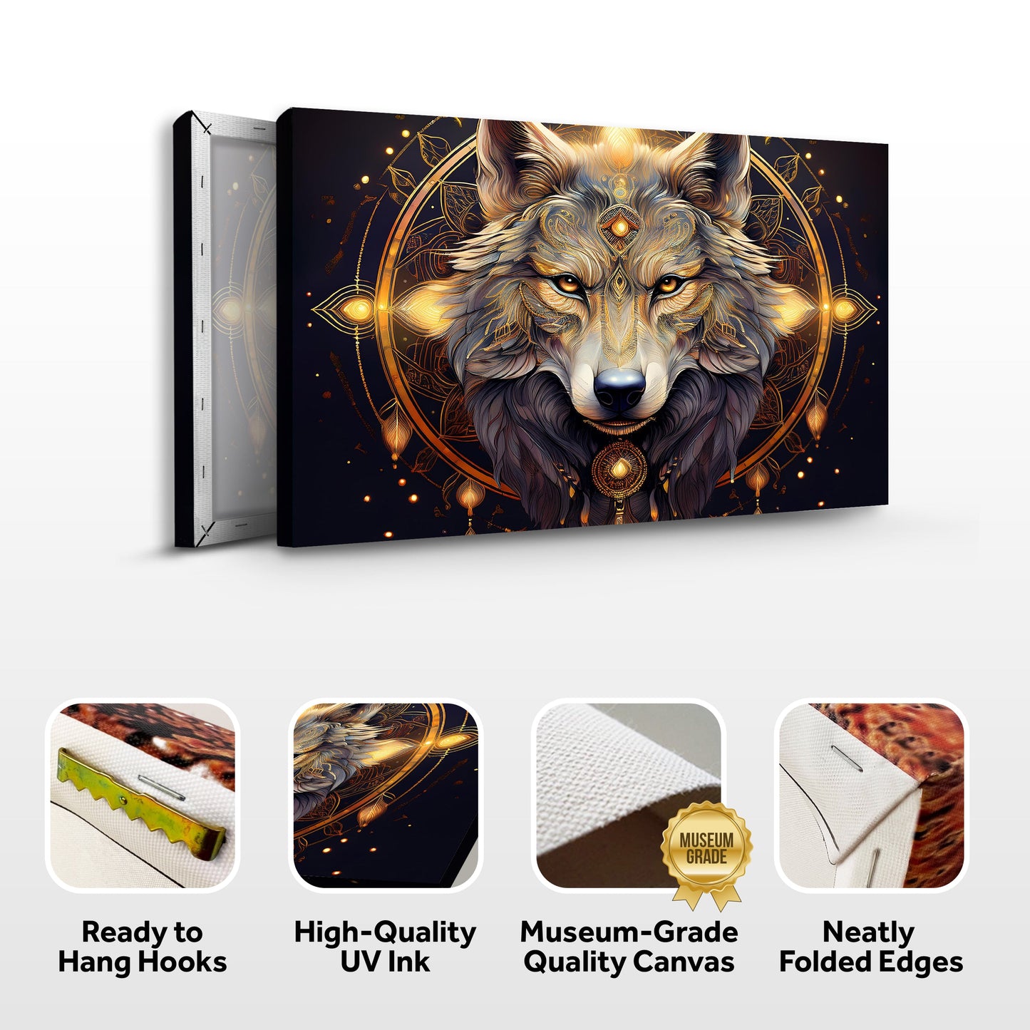 Wolf Head Canvas Wall Art