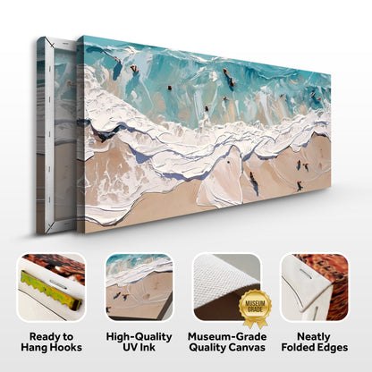 Beach Days Coastal Canvas Wall Art XV