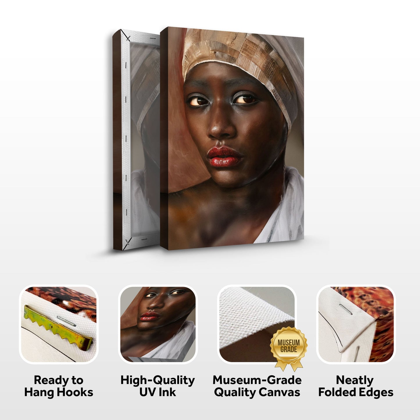 African Woman Portrait Canvas Wall Art