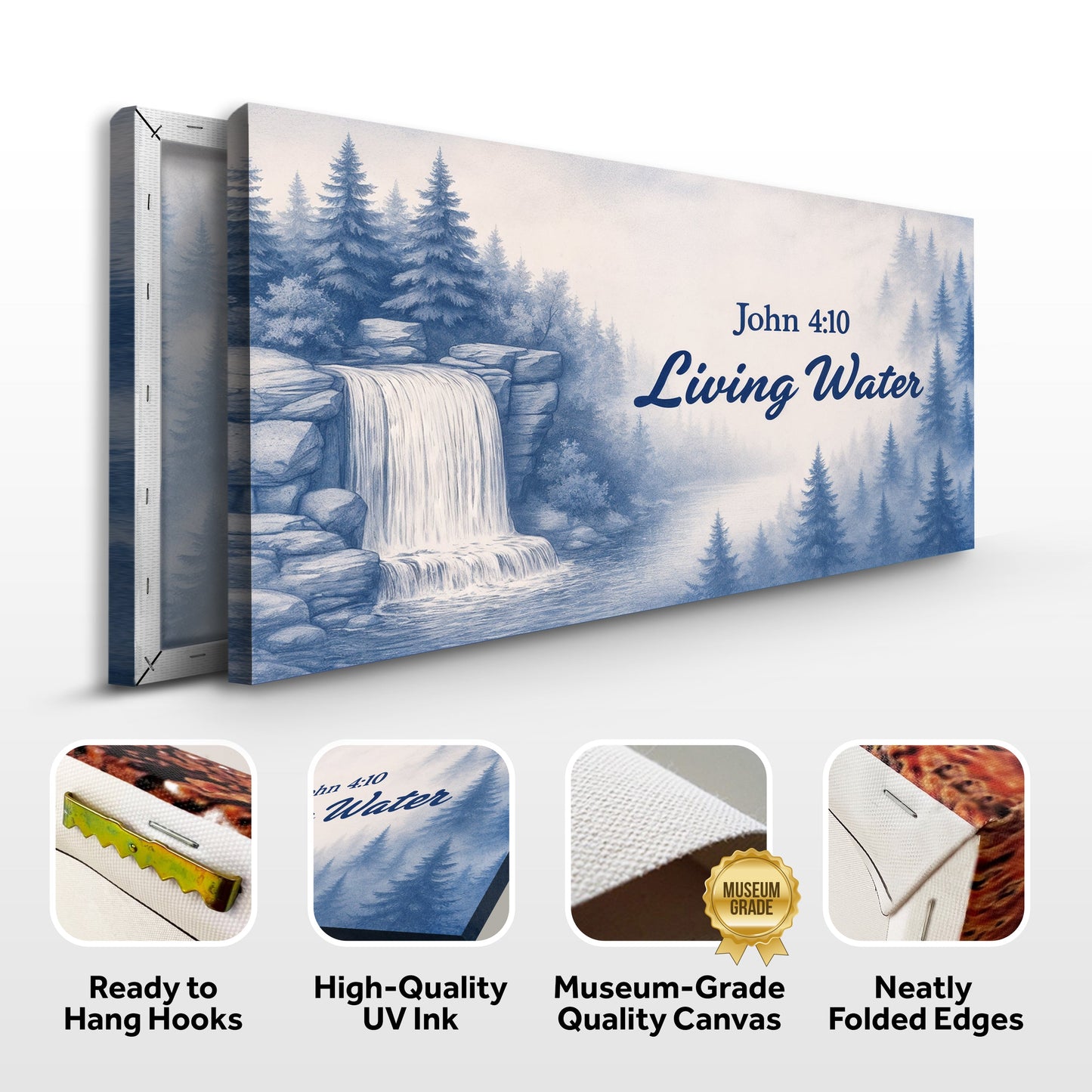 Living Water John 4:10 Faith Canvas Sign