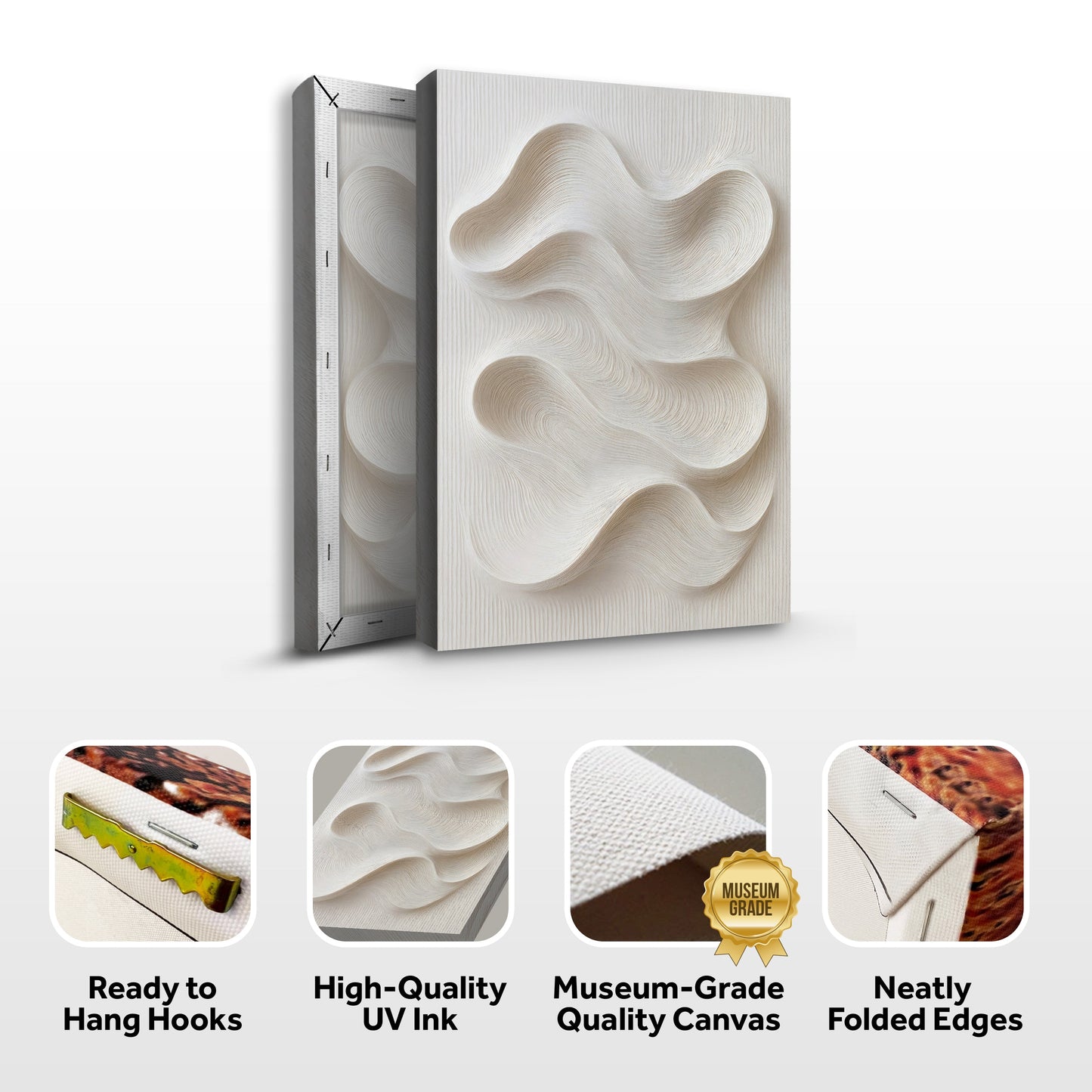 Minimalist Waves Abstract Canvas Wall Art