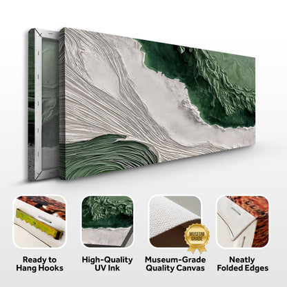 Green Rivers Abstract Canvas Wall Art III