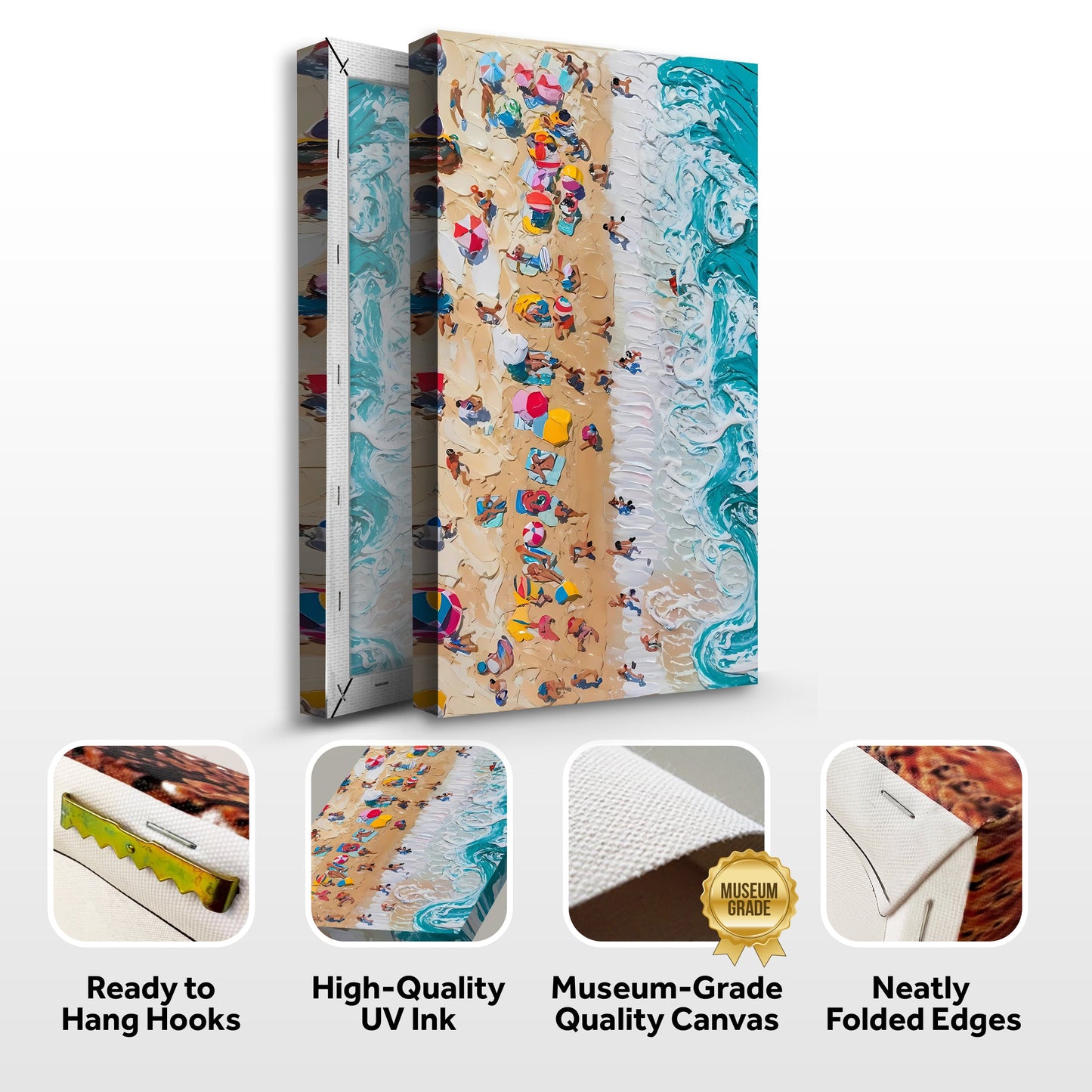 Beach Days Coastal Canvas Wall Art VII