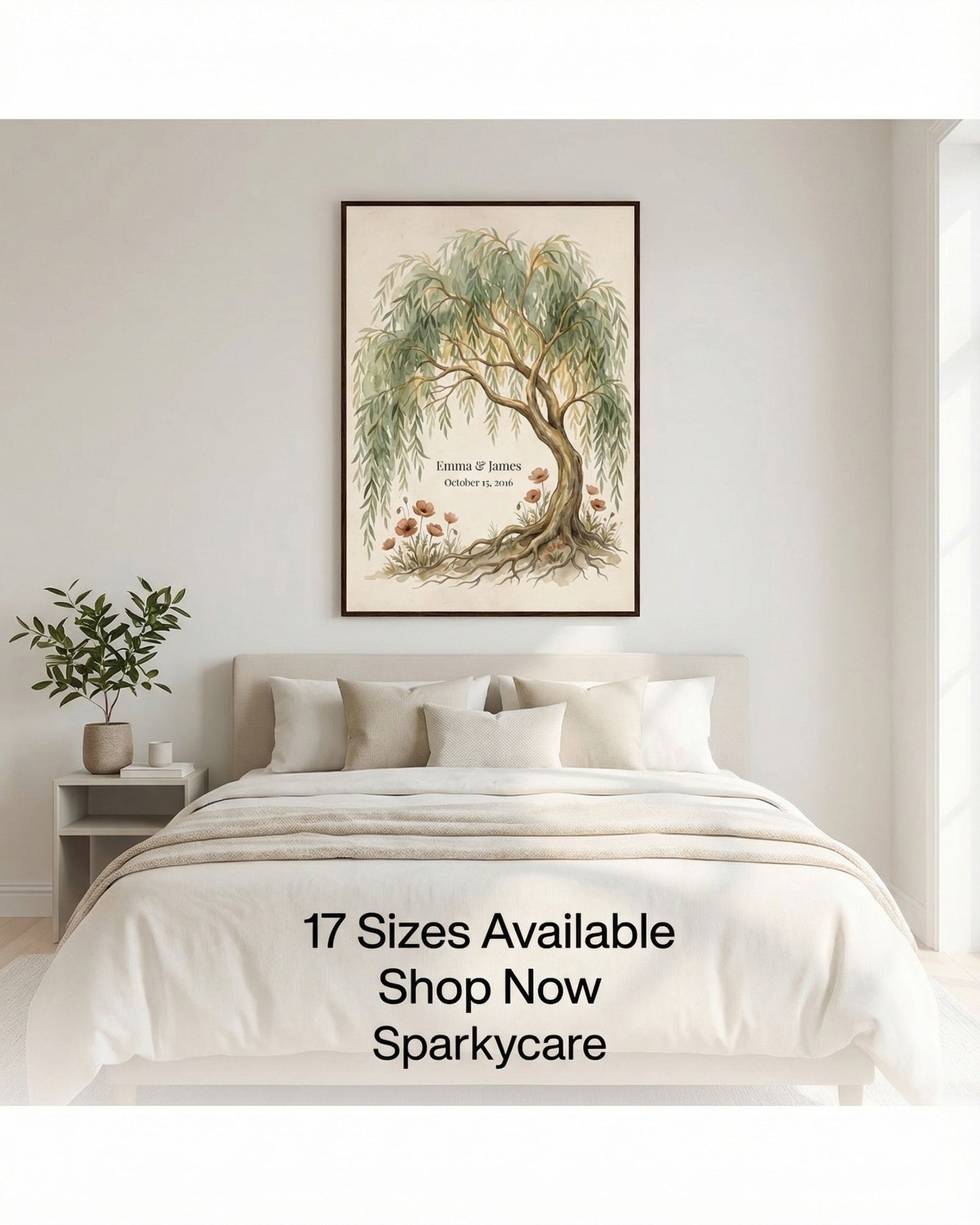 Personalized Willow Tree 9th Anniversary Wall Art