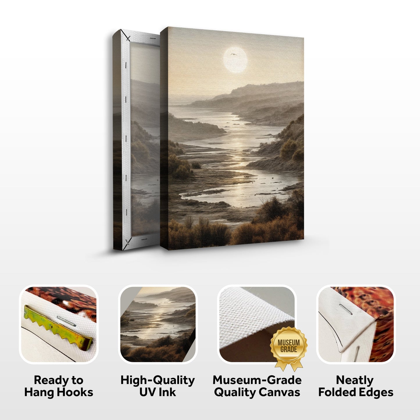 Coastal Impasto Shore Canvas Wall Art