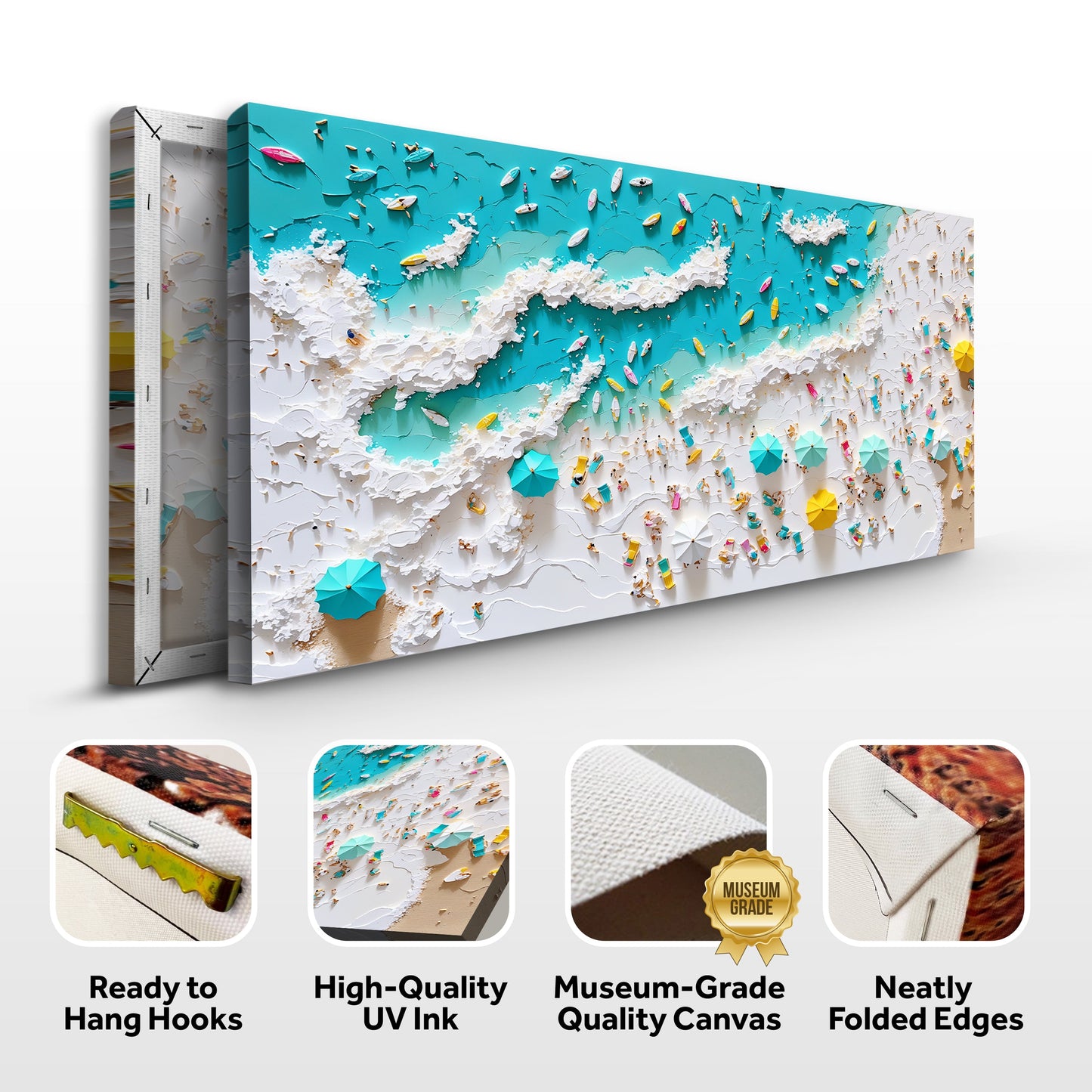 Beach Days Coastal Canvas Wall Art XI