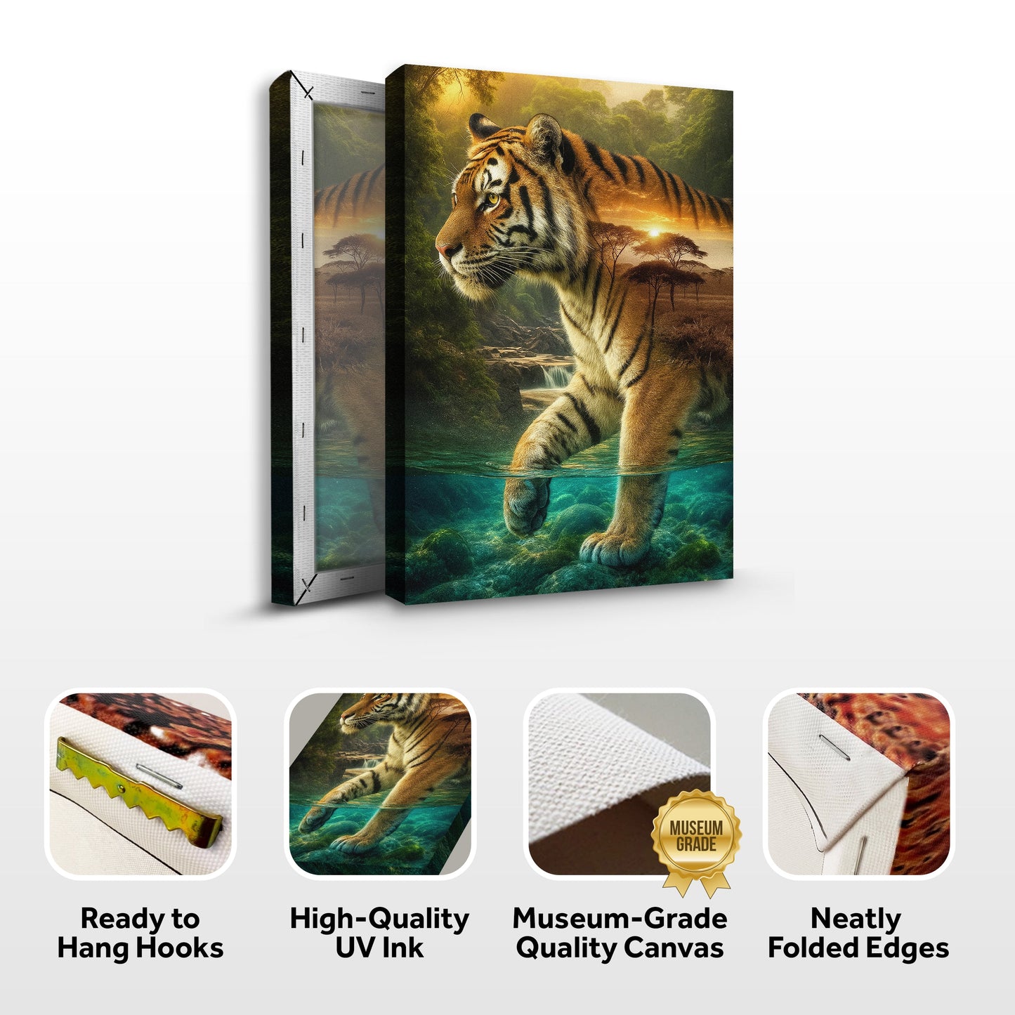 Tiger's Allegory Canvas Wall Art