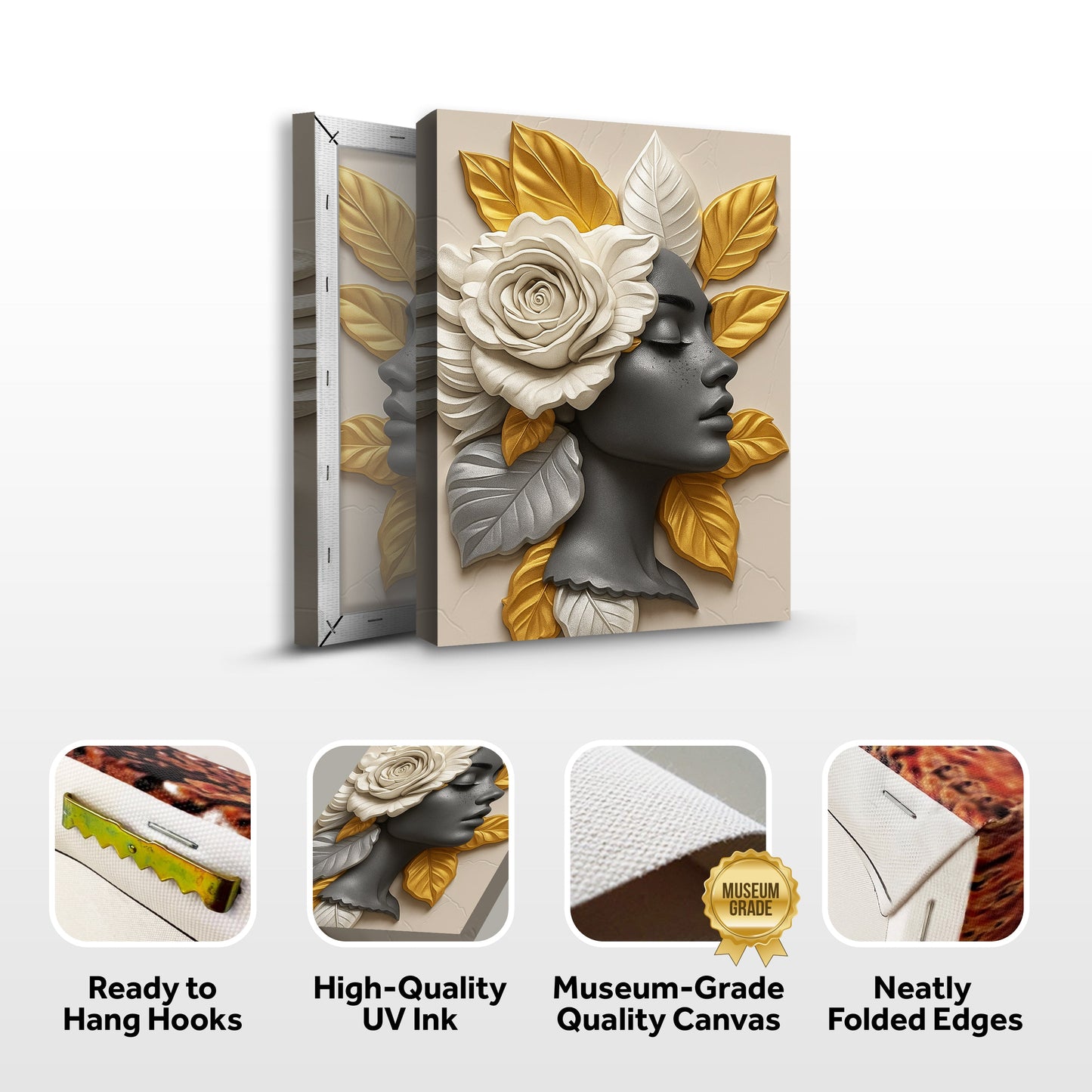 Floral Majesty Canvas Wall Art - Style B