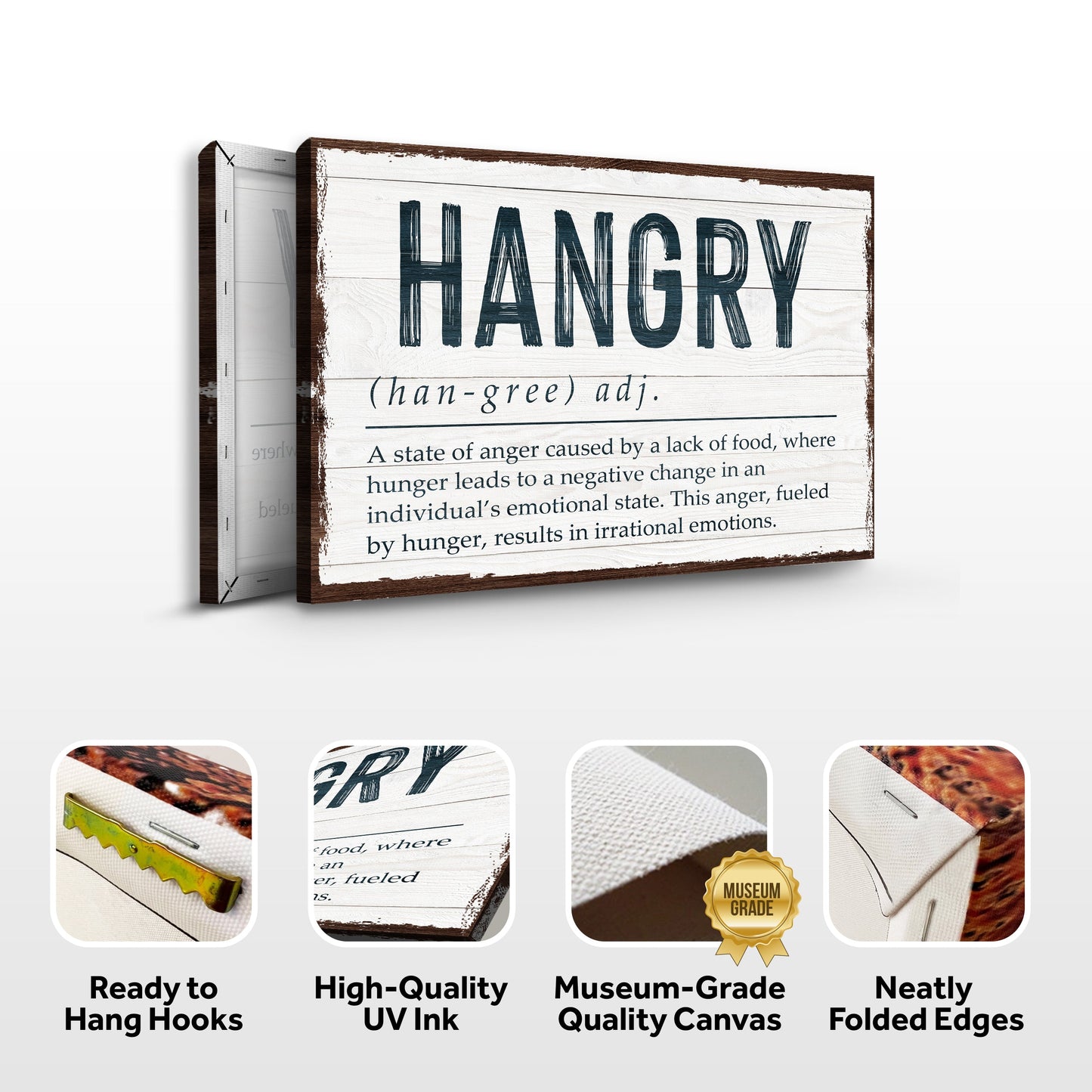 Hangry Kitchen Sign Canvas Wall Art
