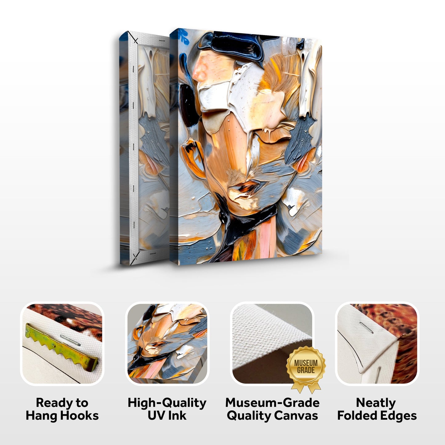 Beyond The Face Abstract Canvas Wall Art