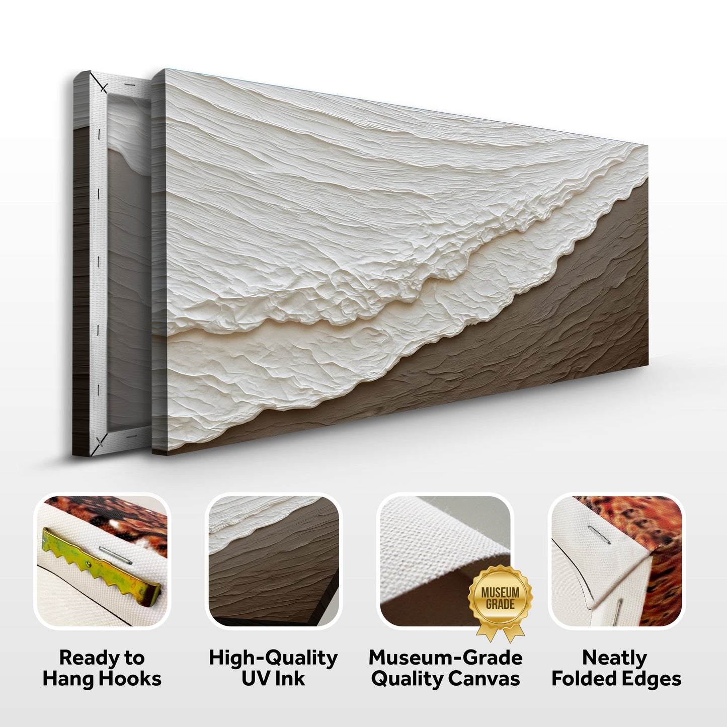 Abstract Ocean Waves Canvas Wall Art