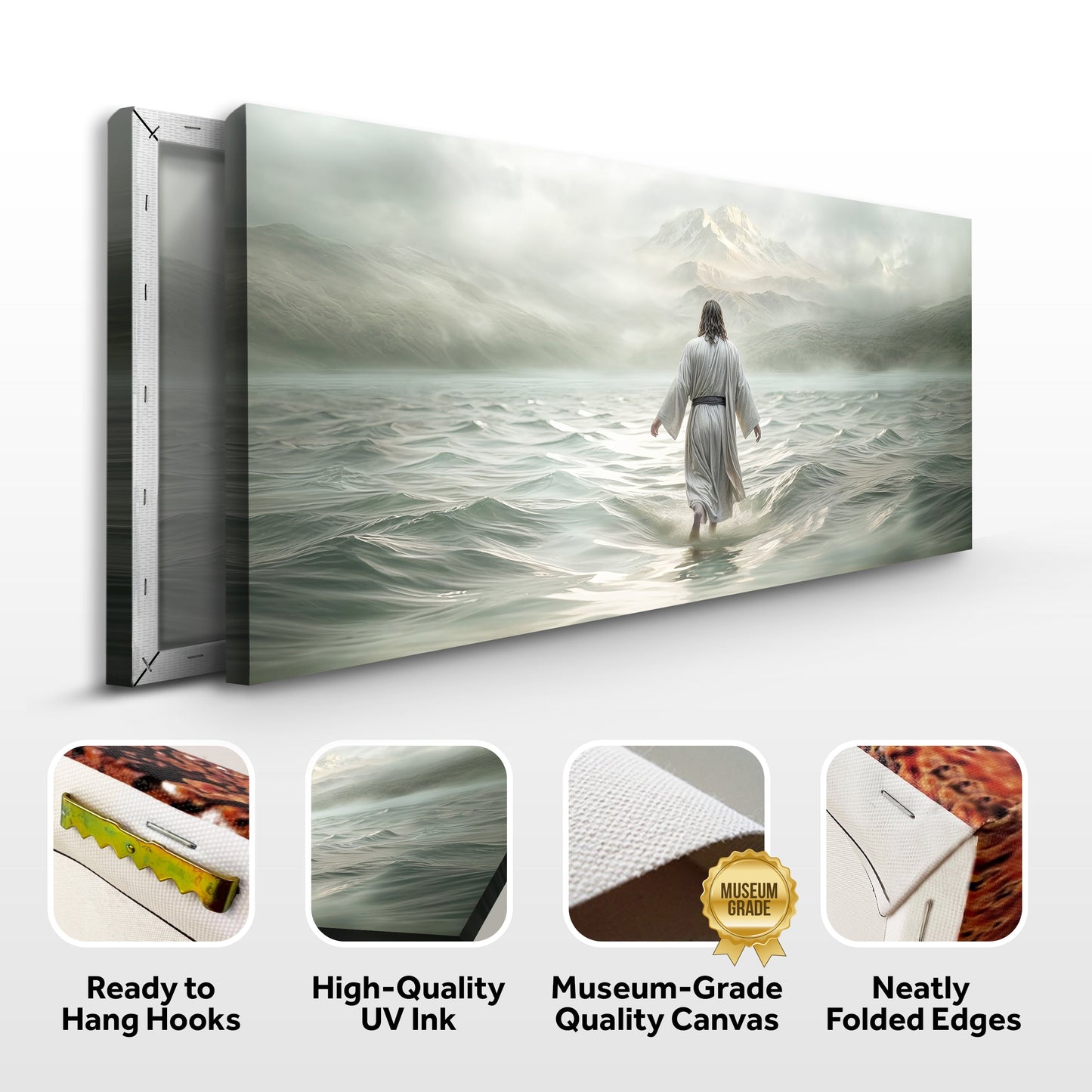 Walking on Water Faith Canvas Wall Art V