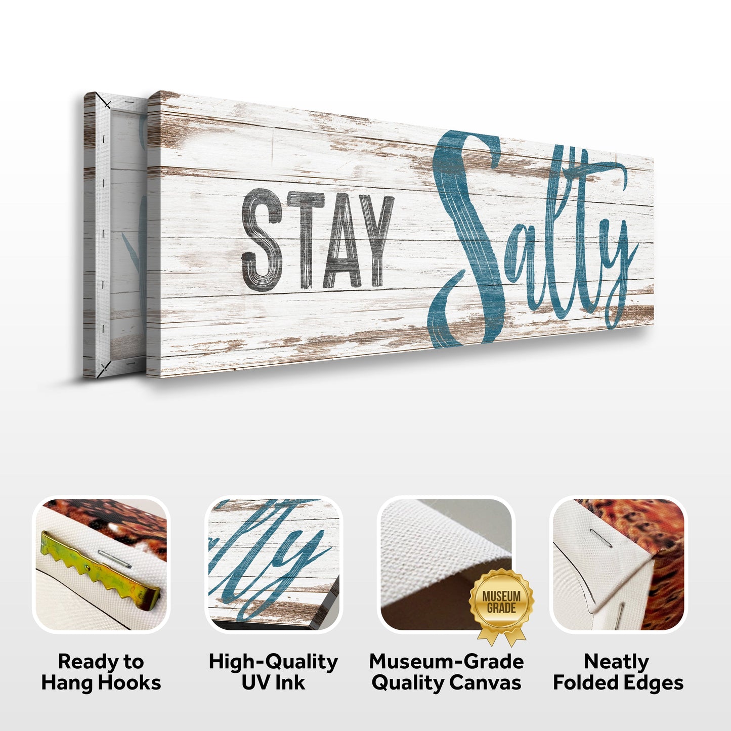 Stay Salty Coastal Lifestyle Canvas Wall Art