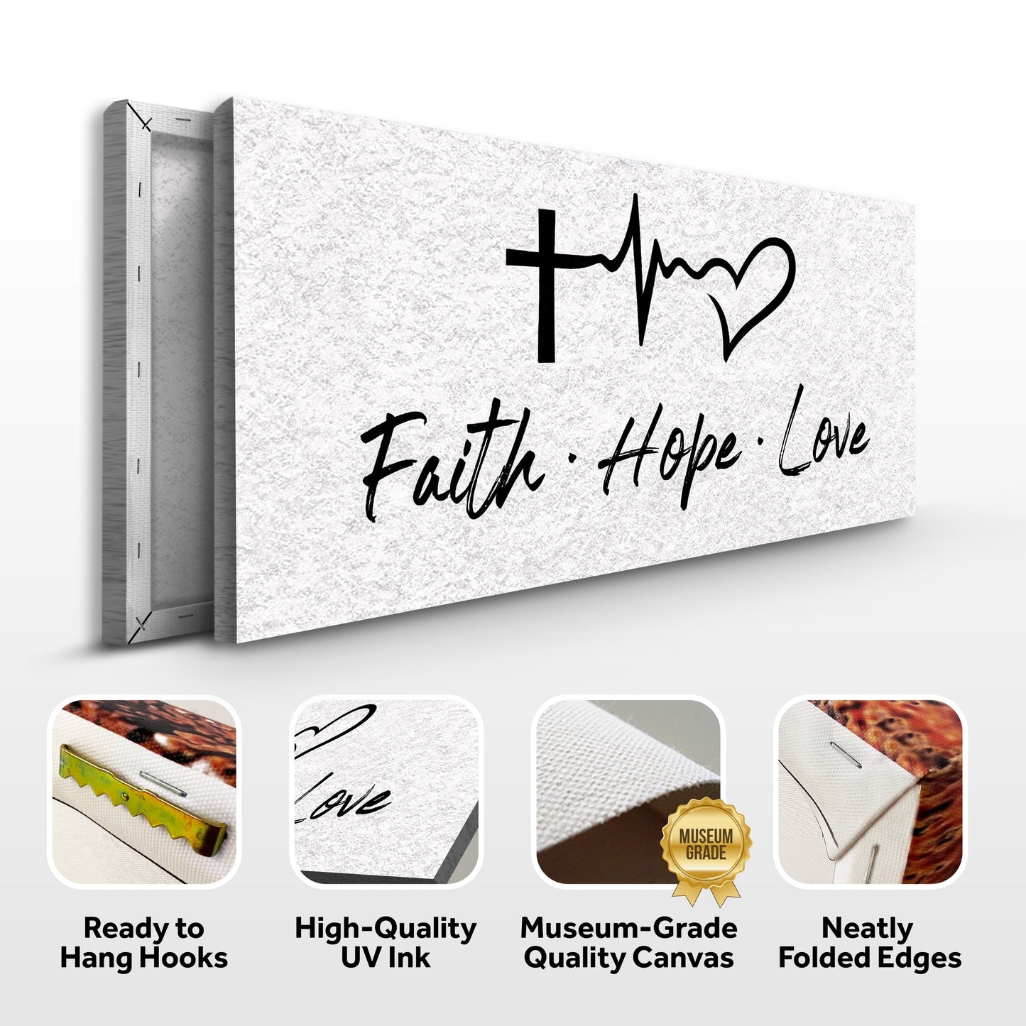 Faith Hope Love Canvas Wall Art II