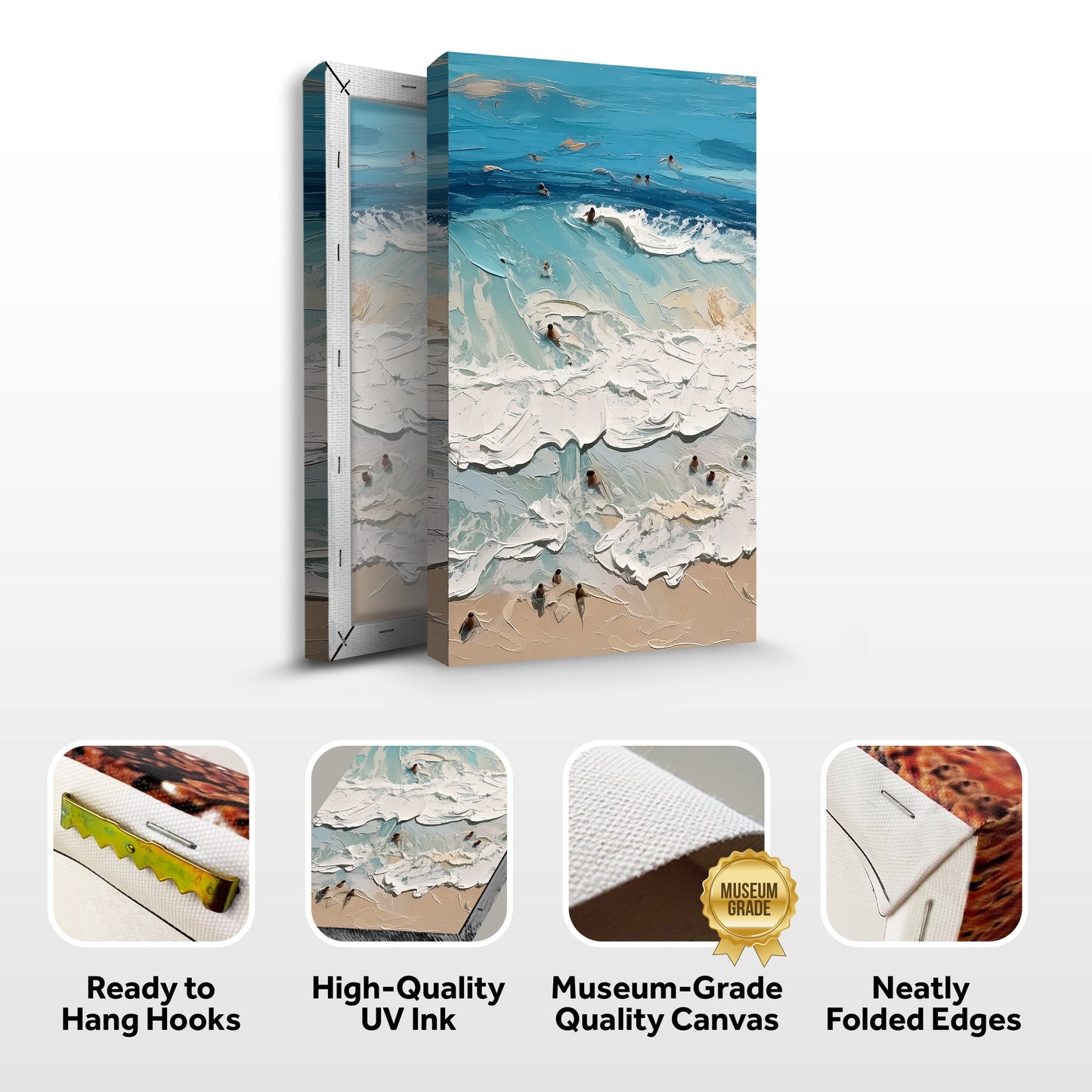 Beach Days Coastal Canvas Wall Art XVIII