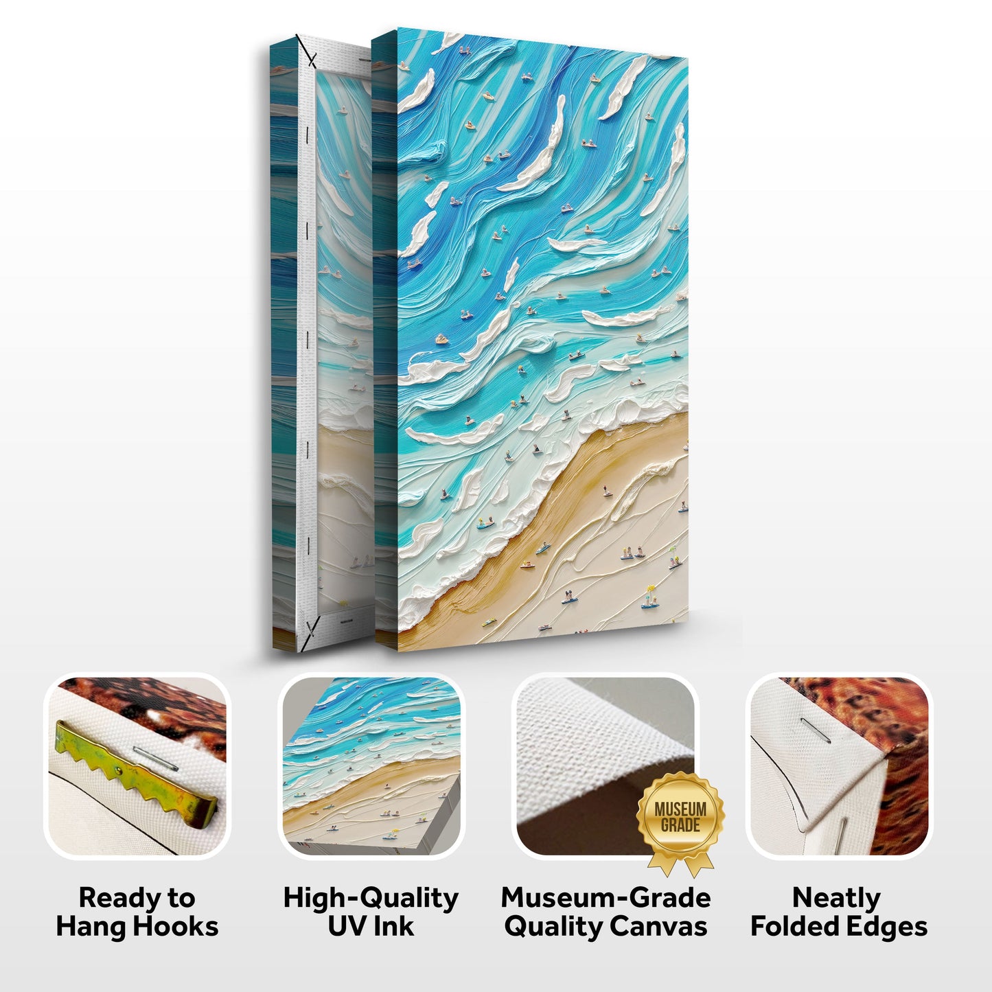 Beach Days Coastal Canvas Wall Art IV