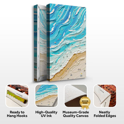 Beach Days Coastal Canvas Wall Art IV