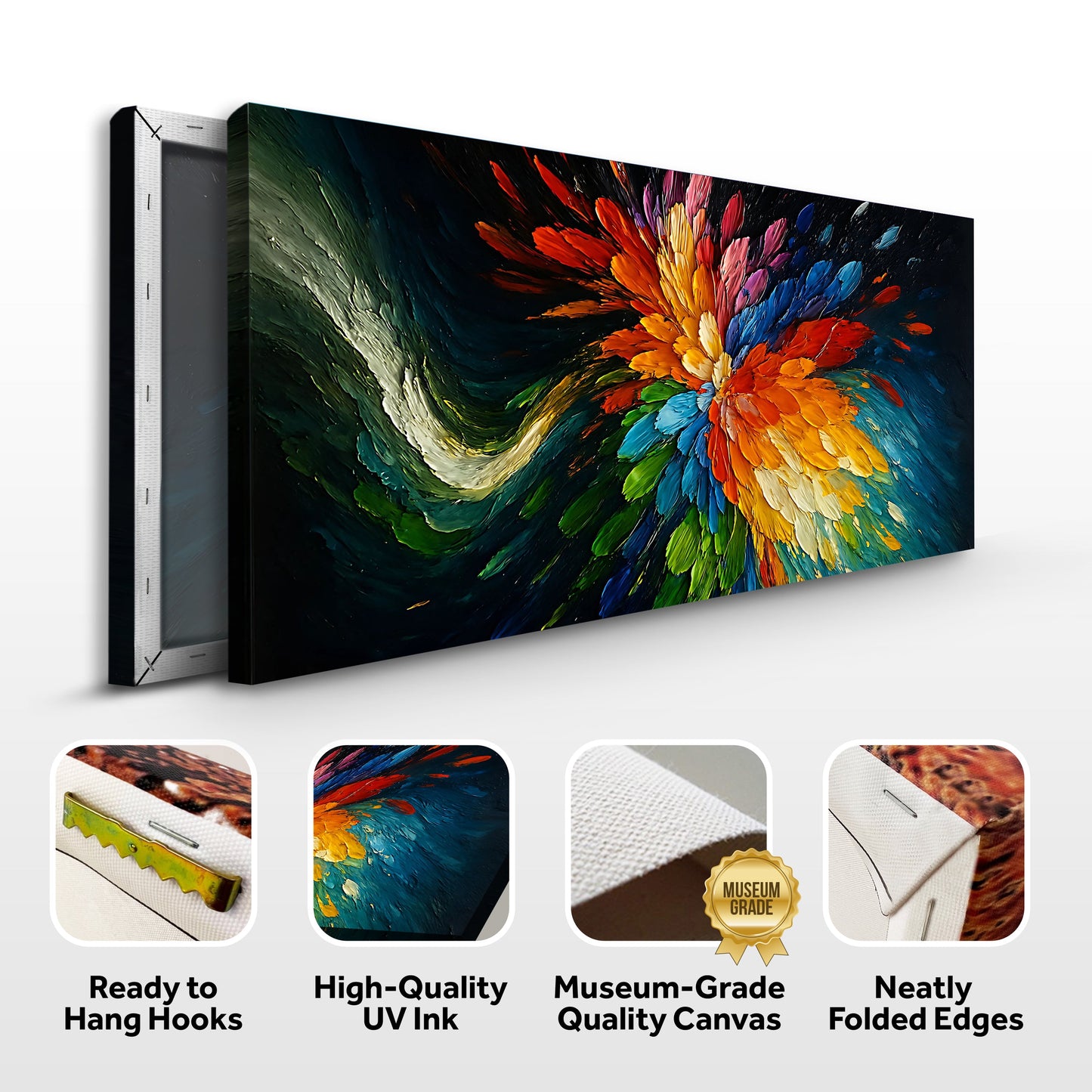 Cosmic Burst Abstract Canvas Wall Art