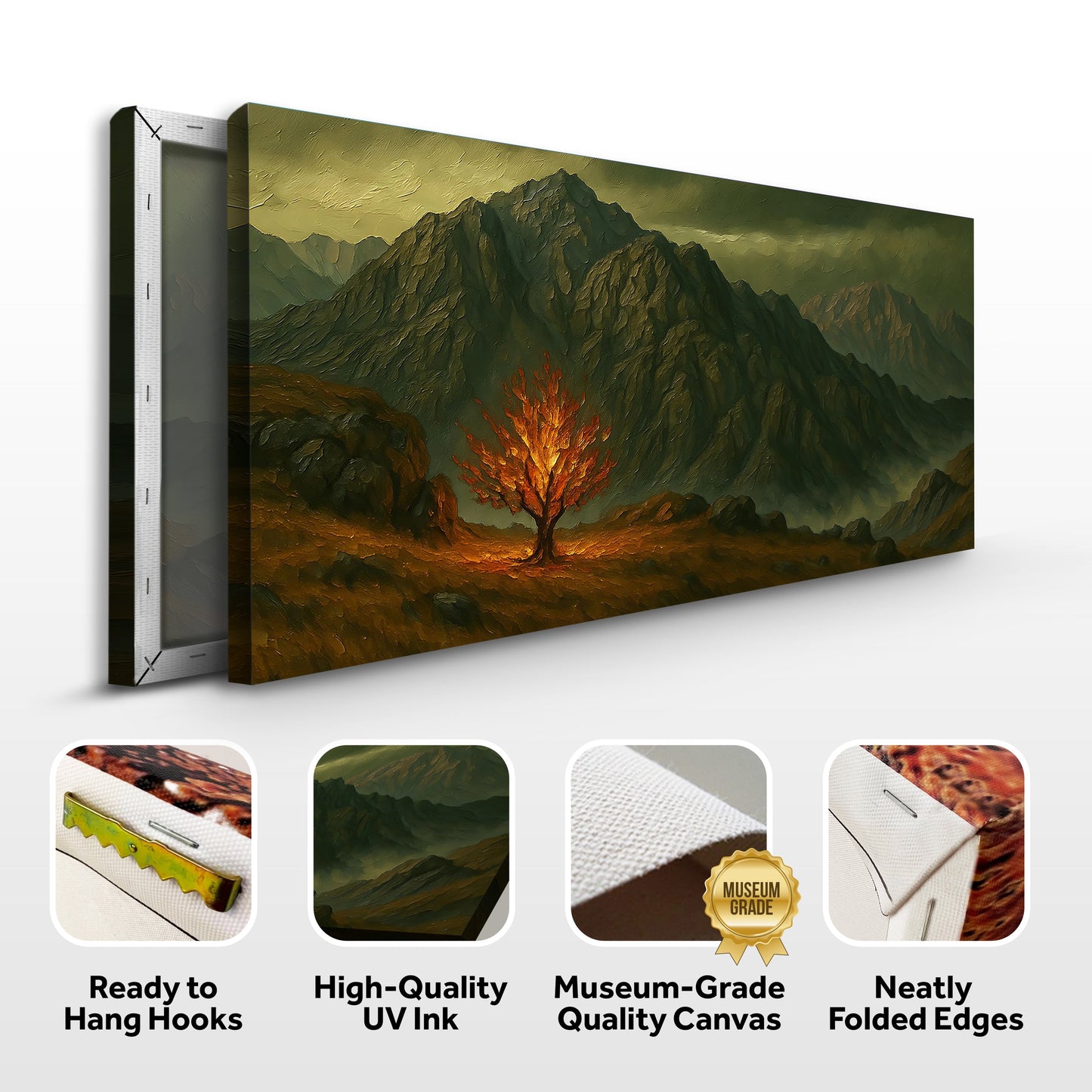 Burning Bush Faith Wall Art Canvas Christian Print