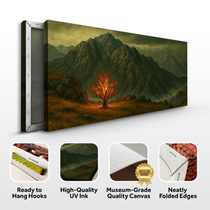 Burning Bush Faith Wall Art Canvas Christian Print