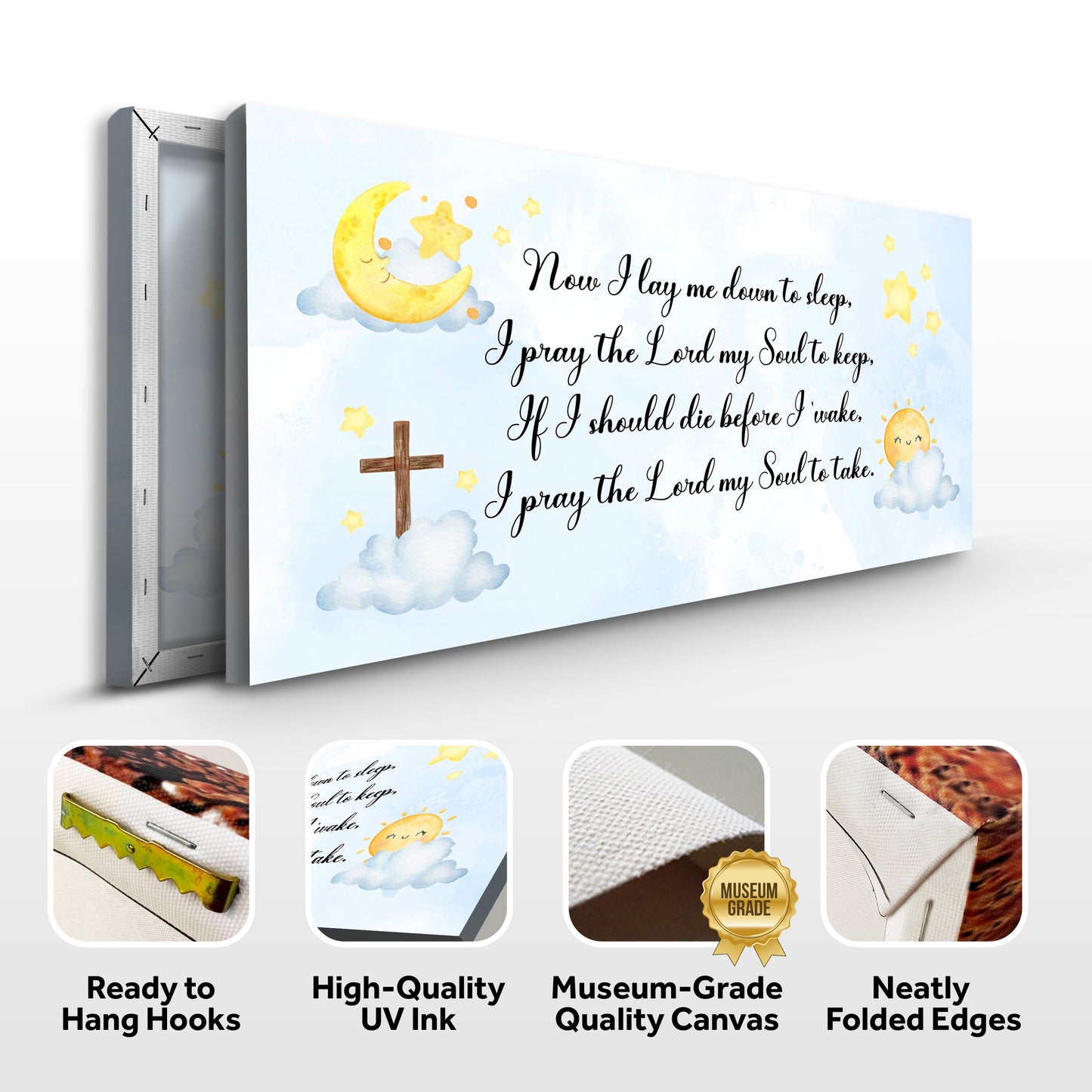 I Lay Me Down To Sleep Prayer Canvas Sign